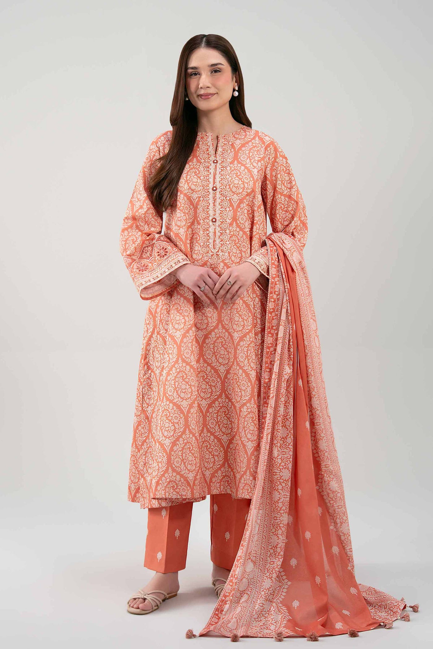 2 Piece Embellished Organza Suit