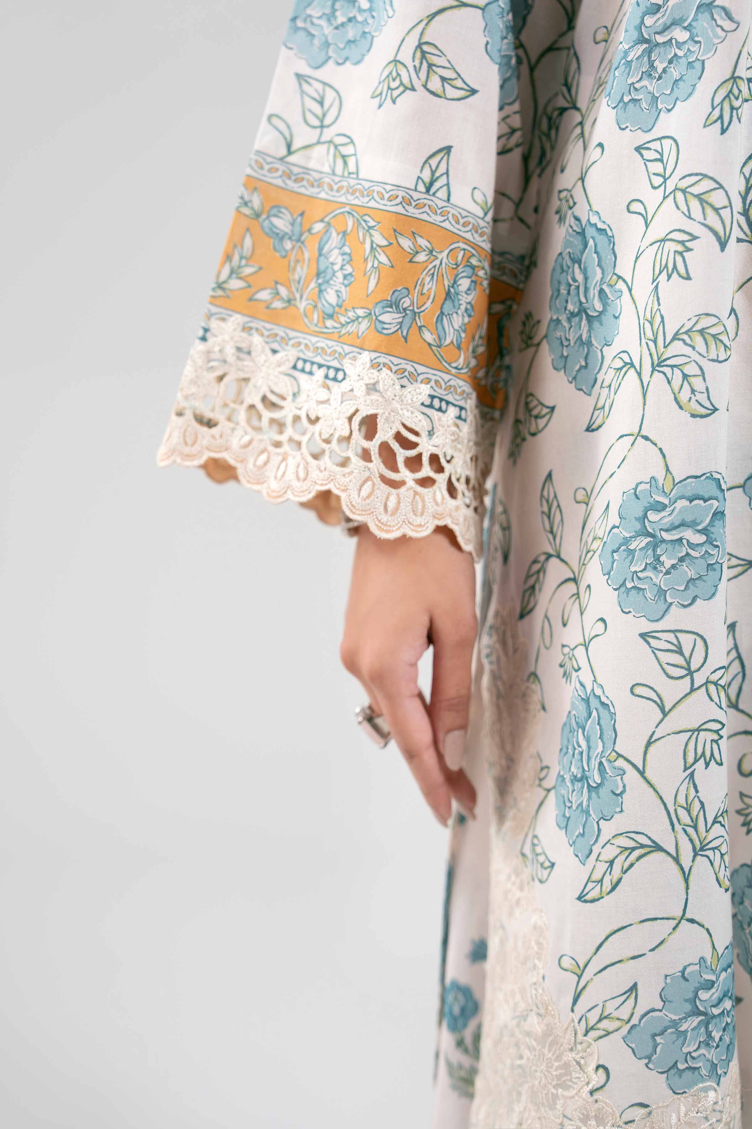 3 Piece Embroidered Paper Cotton Suit