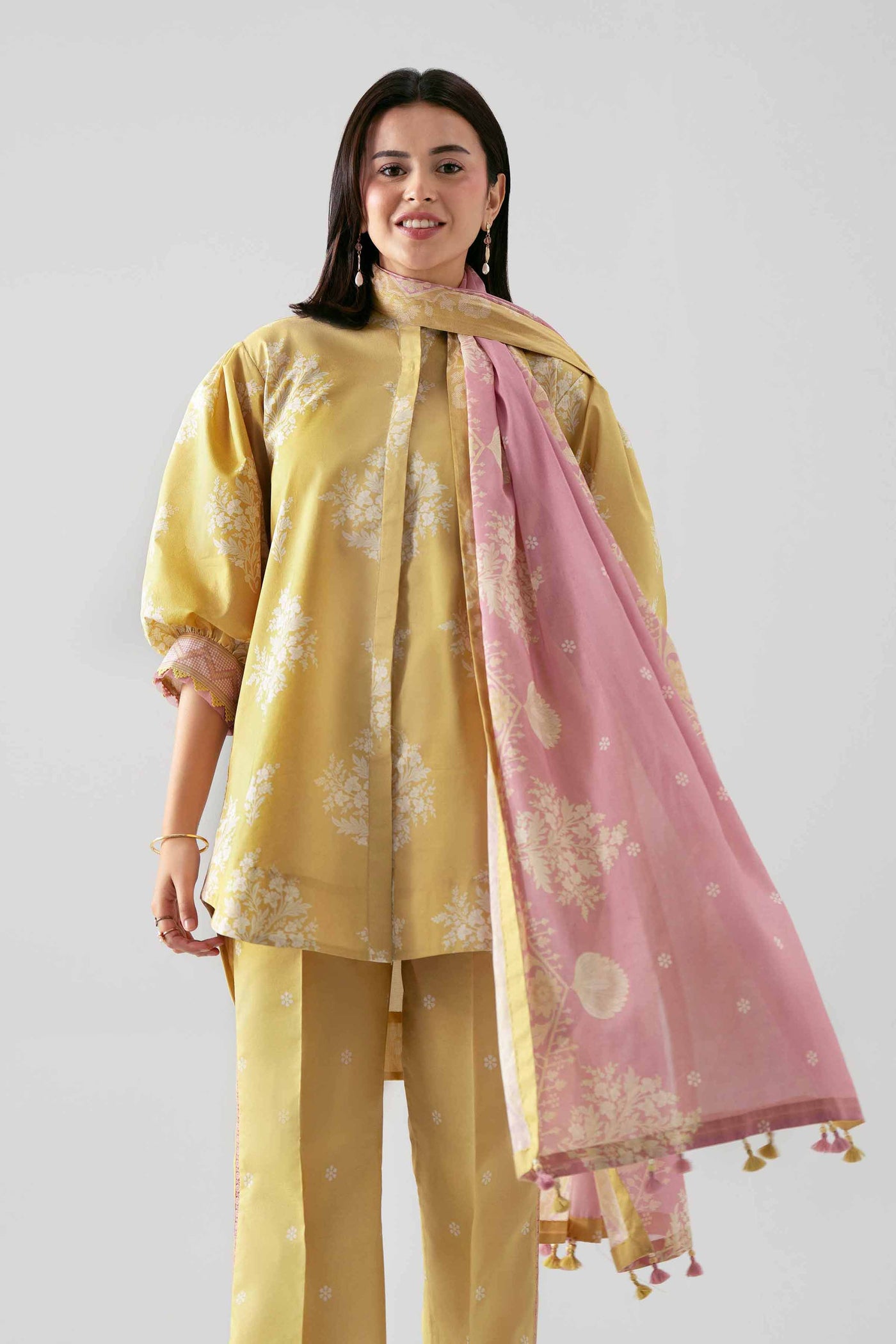 3 Piece Embroidered Dobby Suit