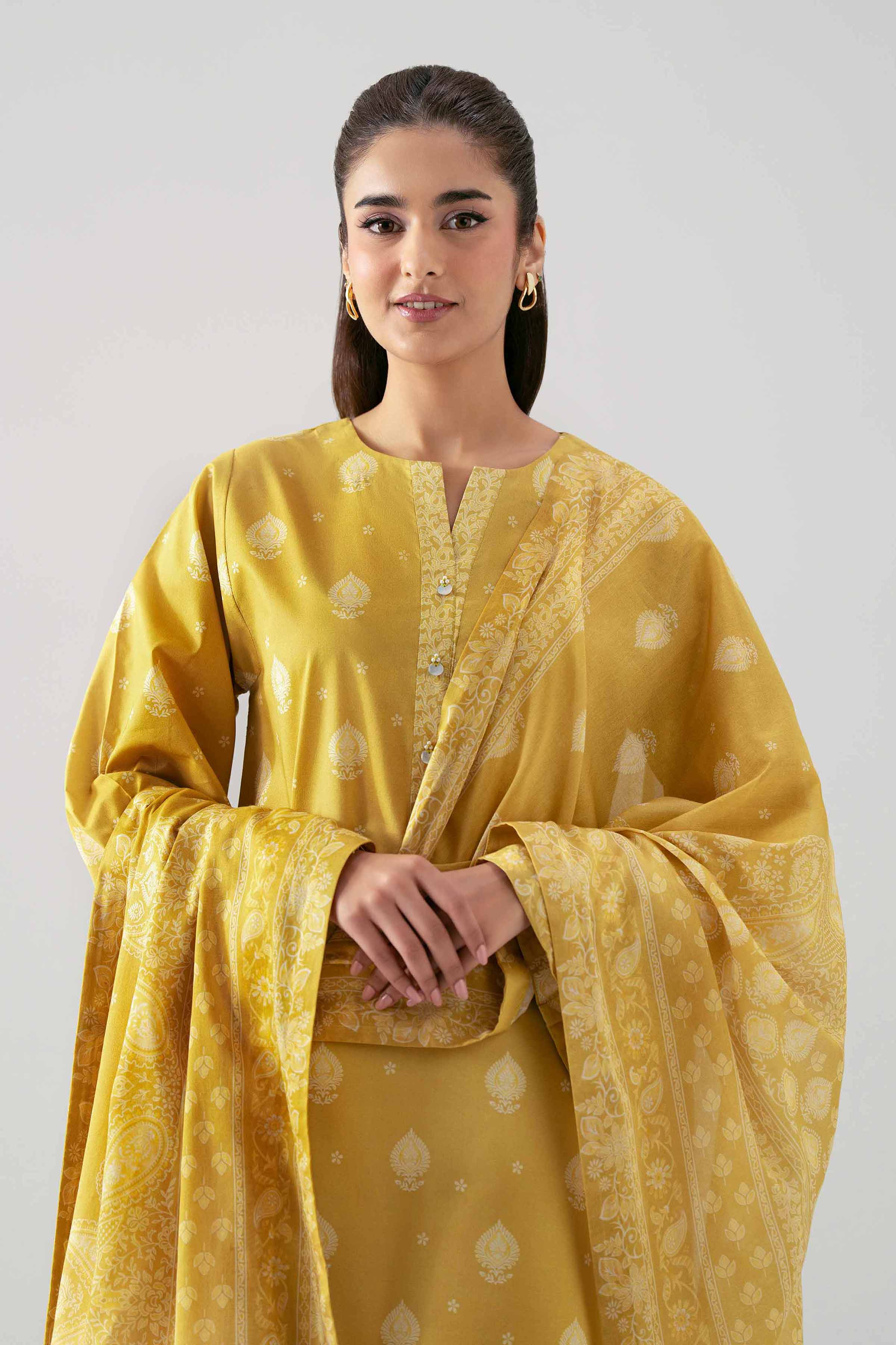 2 Piece Embroidered Dobby Lawn Suit