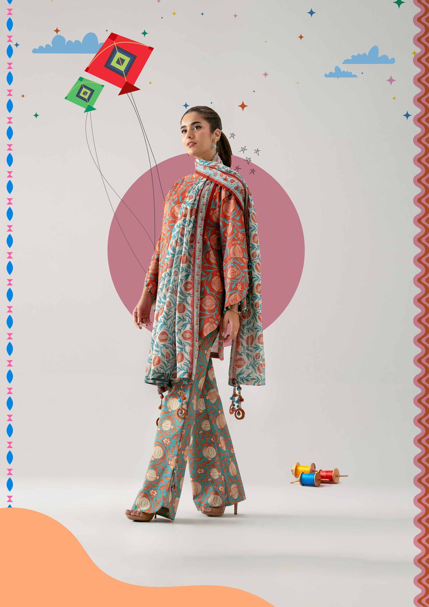 3 Piece Embroidered Lawn Suit