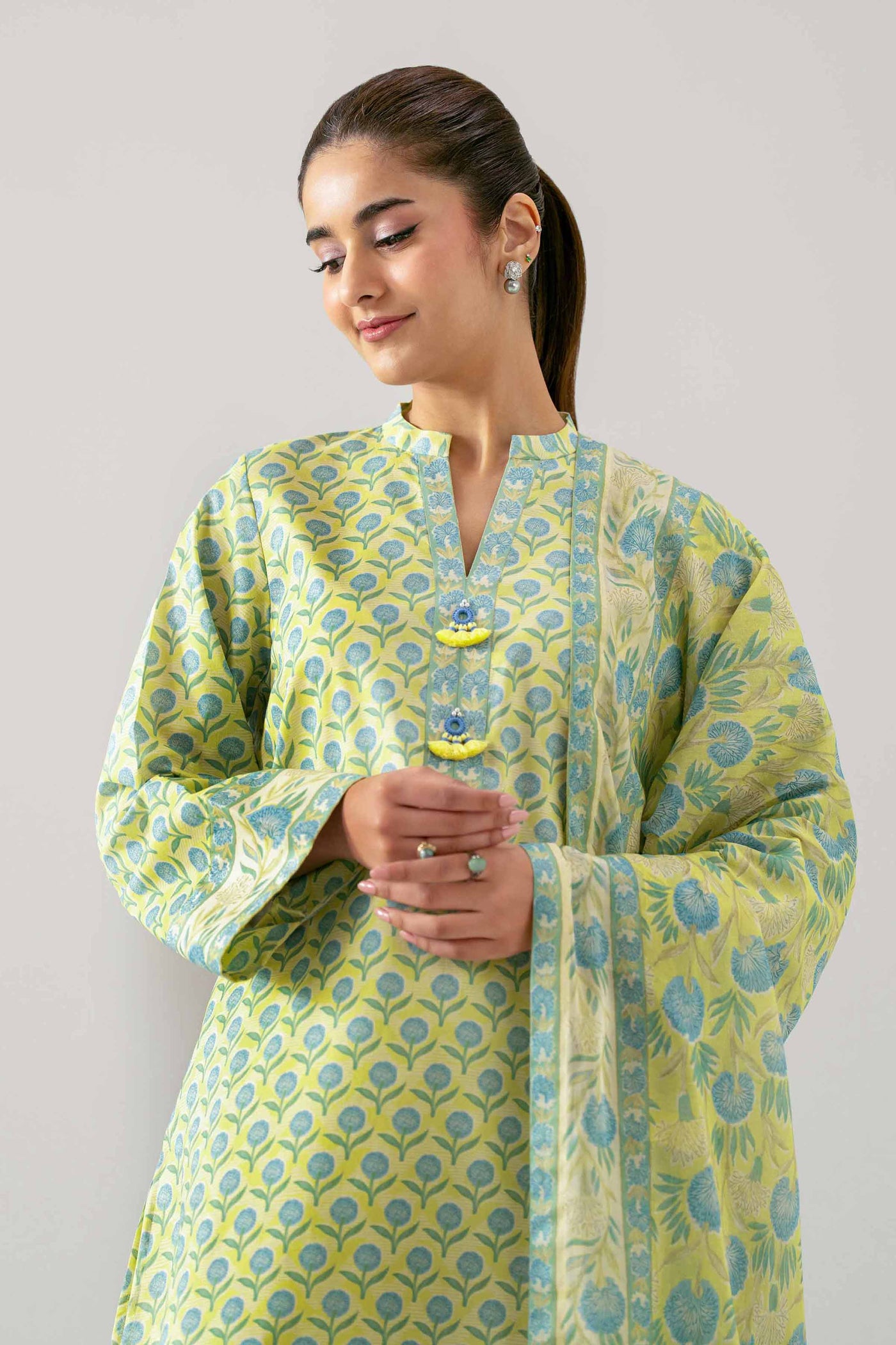 3 Piece Embroidered Dobby Jacquard Suit