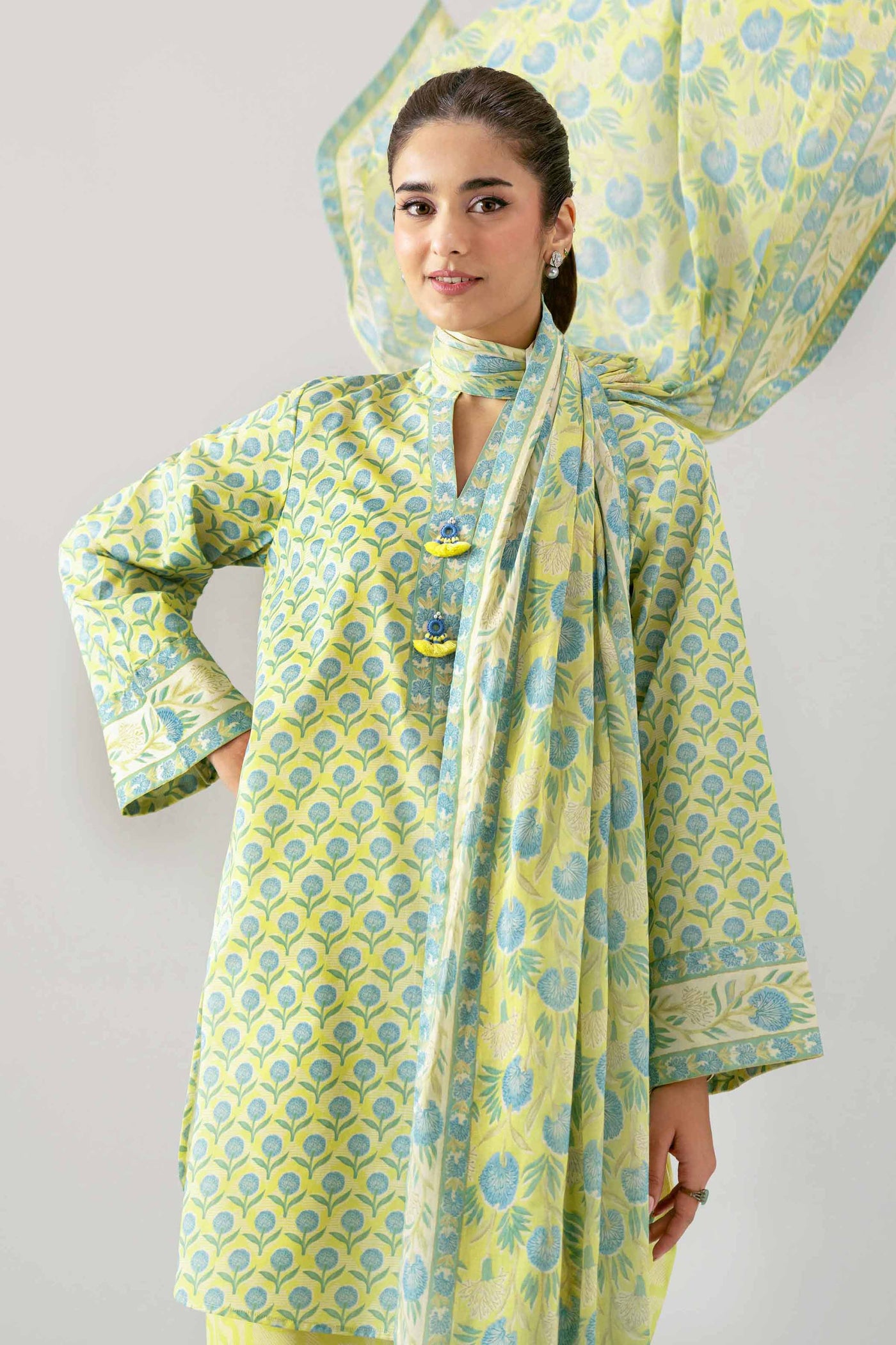 3 Piece Embroidered Dobby Jacquard Suit