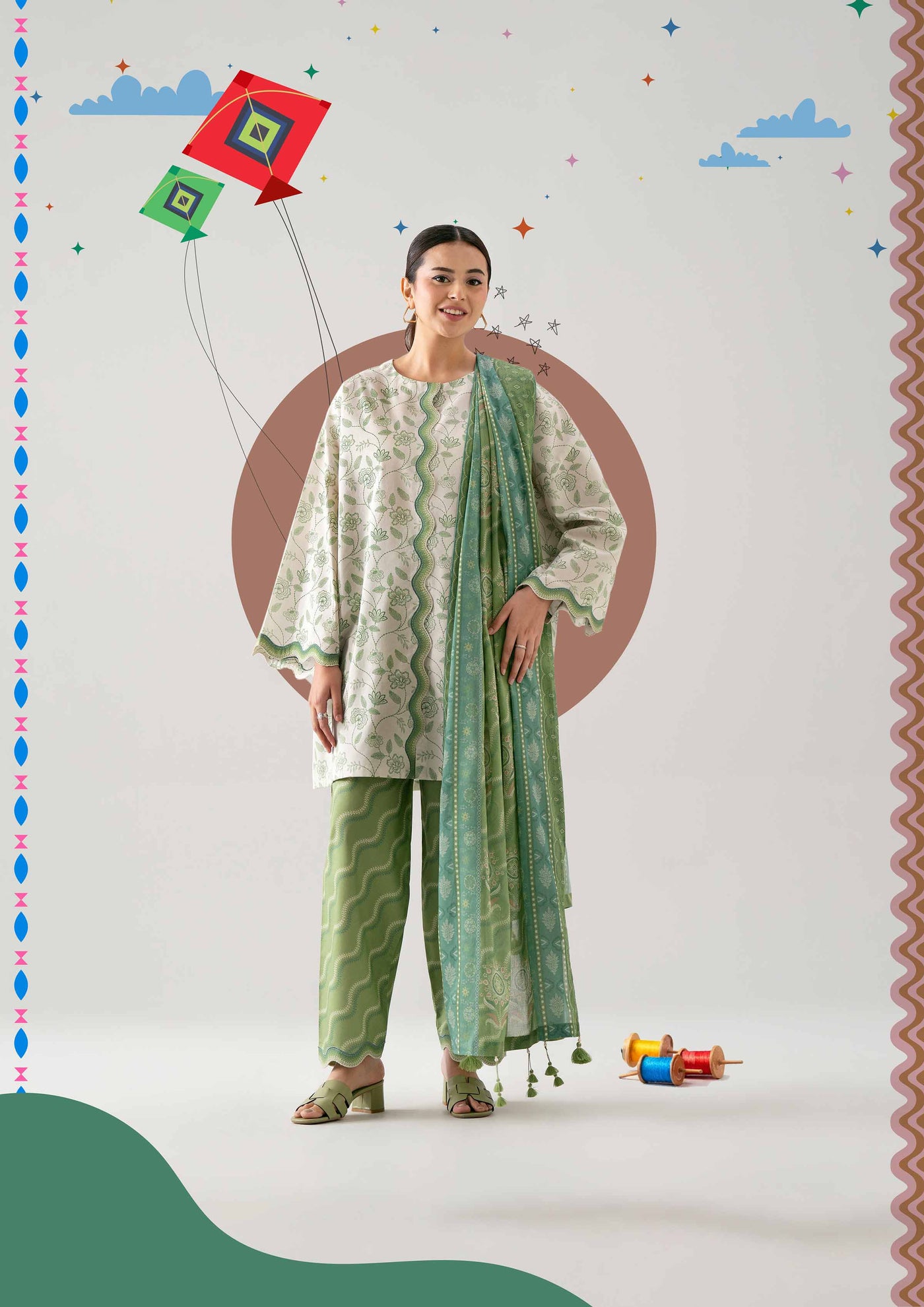 Embroidered Lawn Kurta