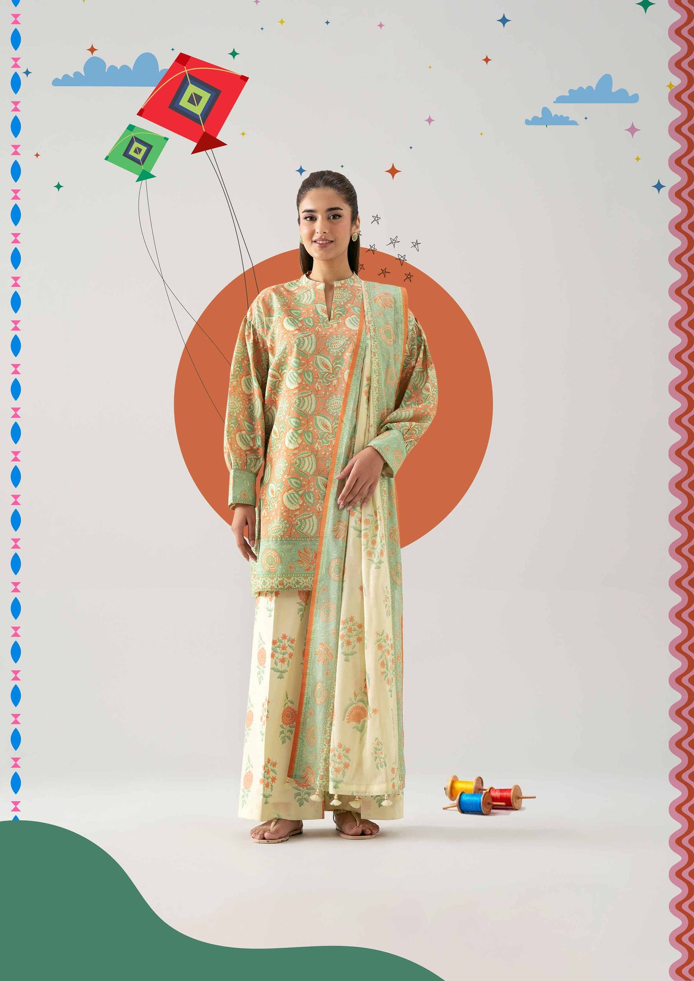 2 Piece Embroidered Lawn Suit