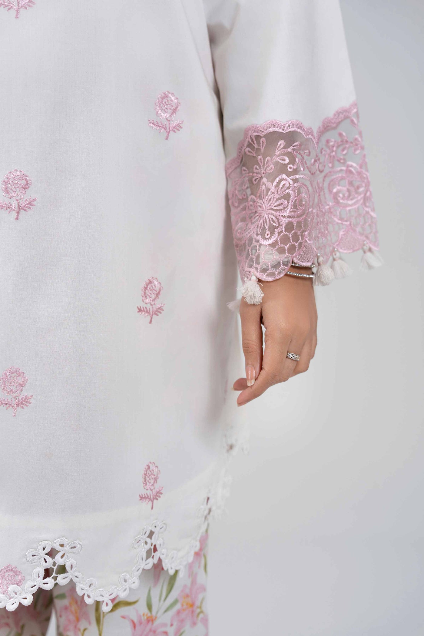 3 Piece Embroidered Chiffon Suit