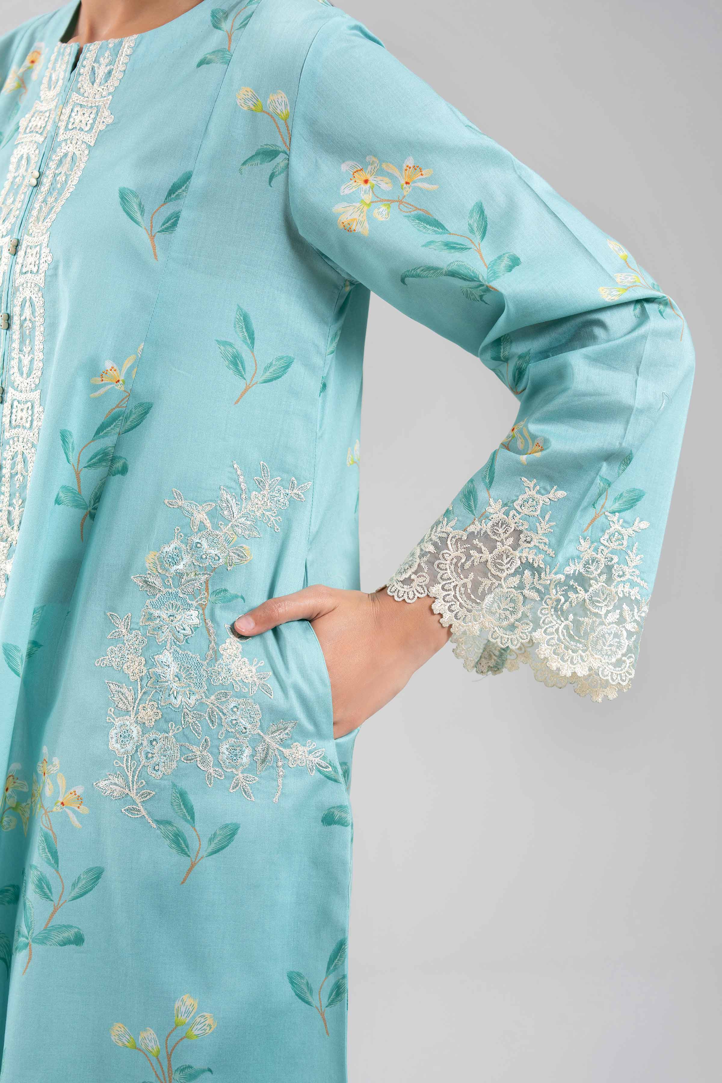3 Piece - Digital Printed Embroidered Suit - 42601201