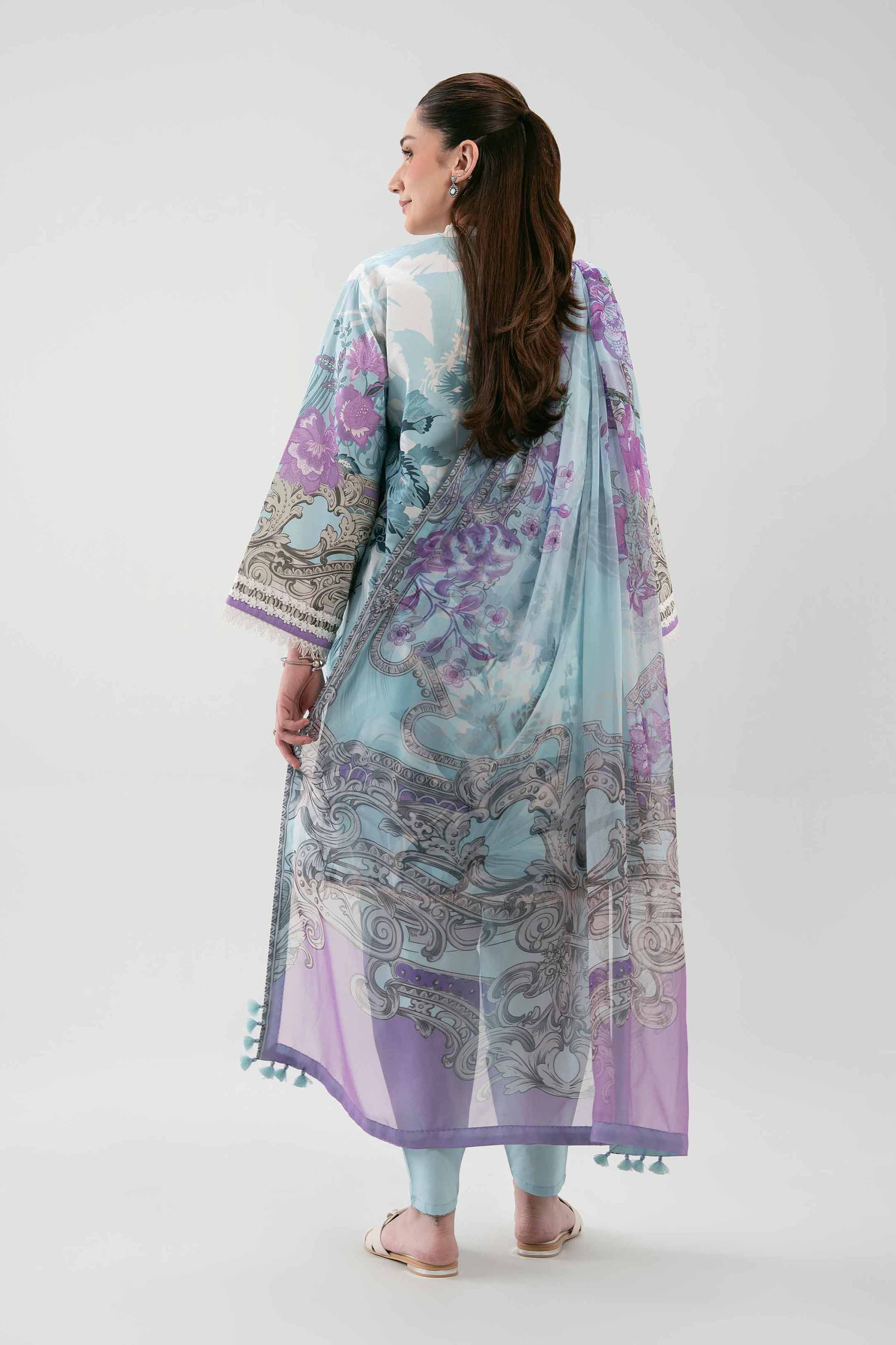 3 Piece - Digital Printed Embroidered Suit - 42601211