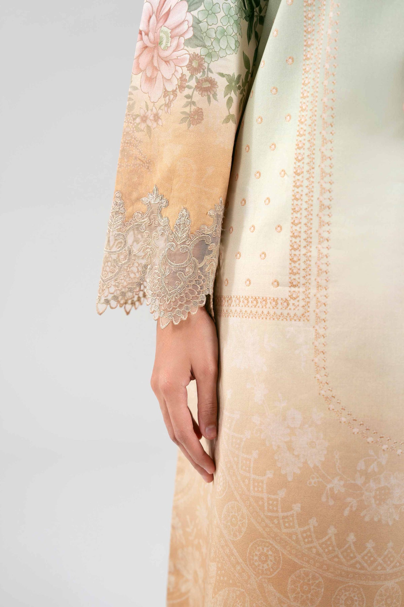 3 Piece Unstitched Embroidered Lawn Suit