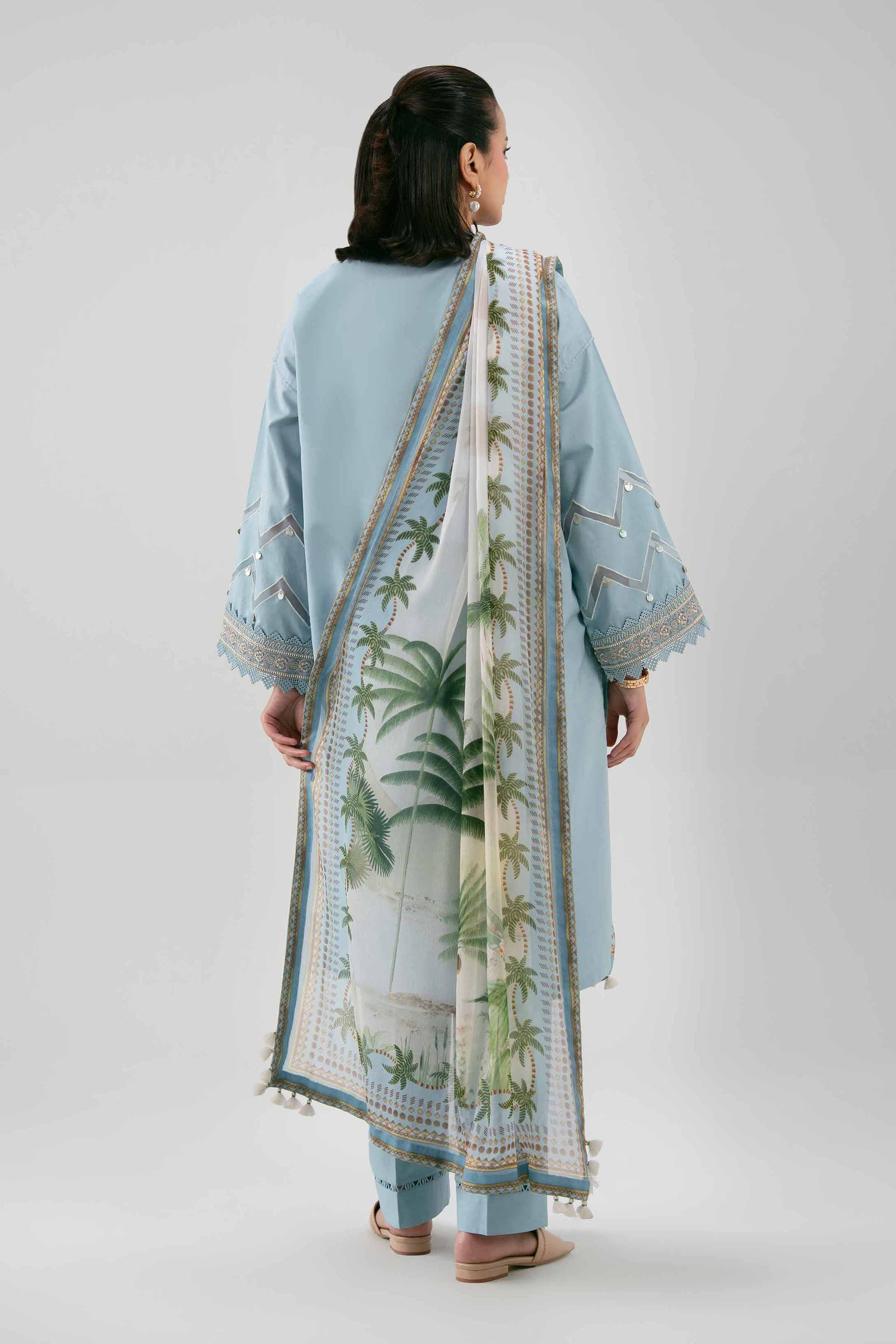 3 Piece - Digital Printed Embroidered Suit - 42601223