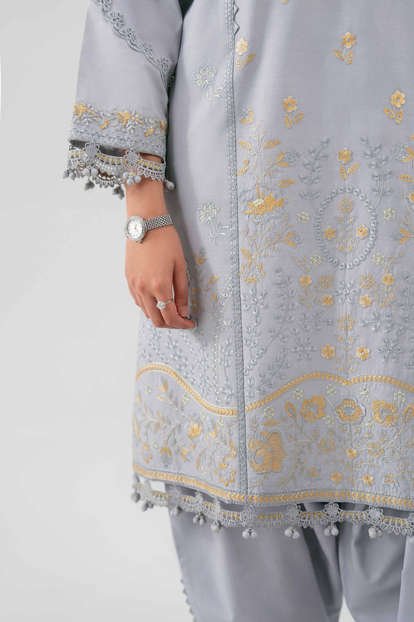 3 Piece Embroidered Masoori Yarn Dyed Suit