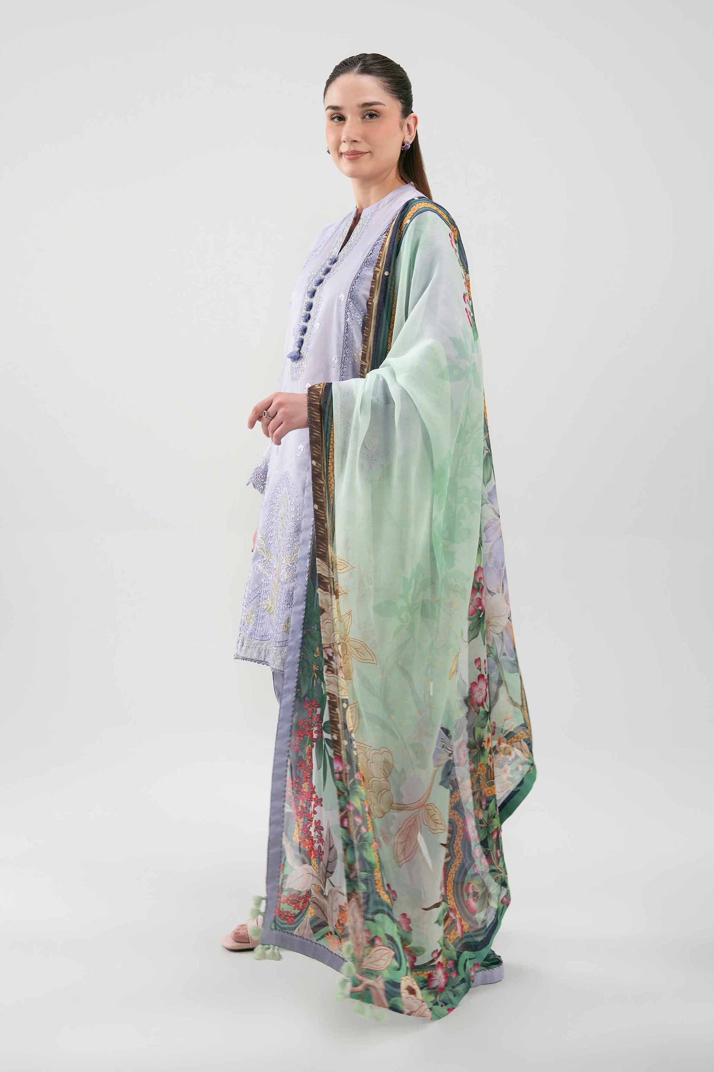 3 Piece Embroidered Dobby Lawn Suit