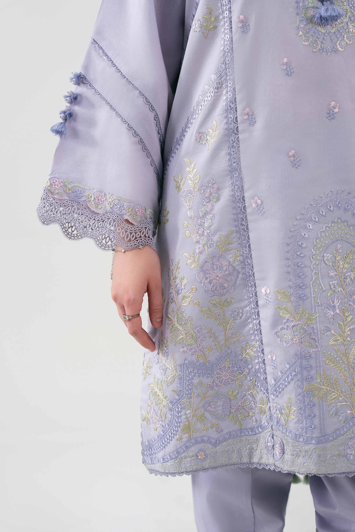 3 Piece Embroidered Dobby Lawn Suit