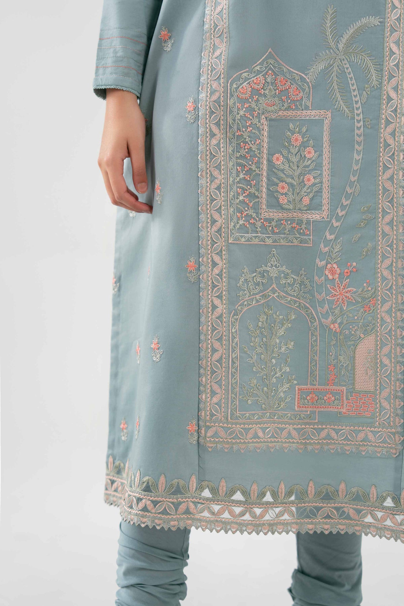 3 Piece Embroidered Dobby Lawn Suit