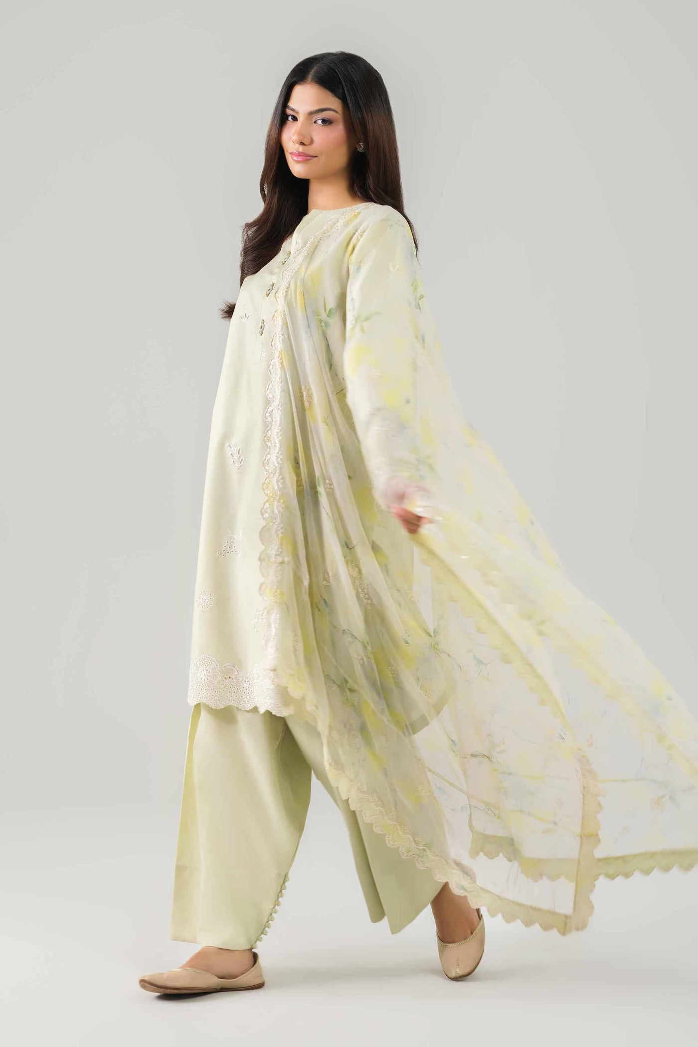 3 Piece Embroidered Dobby Lawn Suit