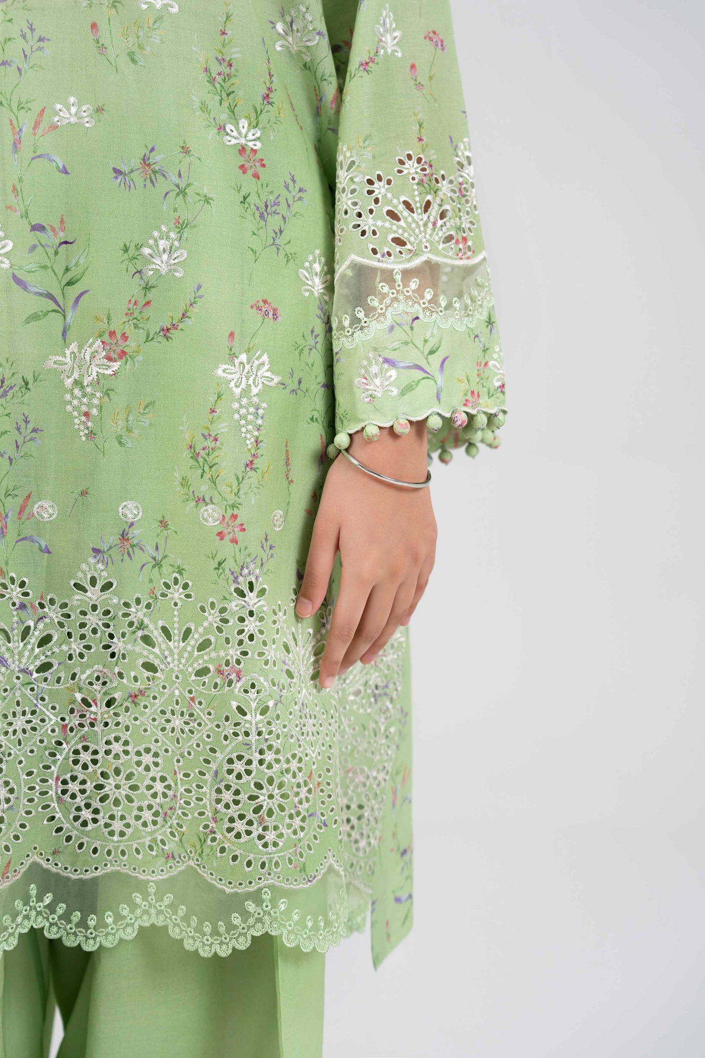 2 Piece Embroidered Dobby Lawn Suit