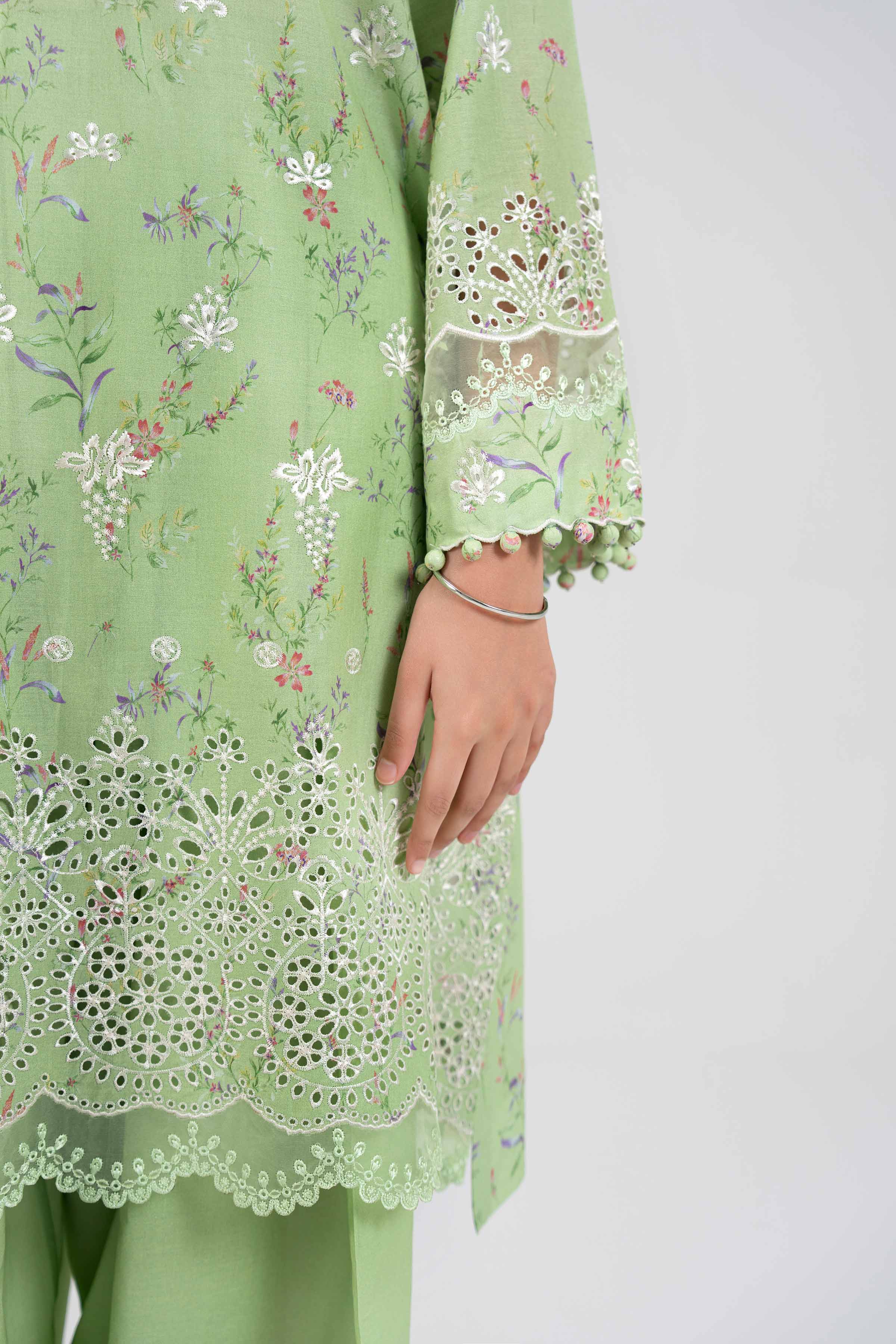 2 Piece Embroidered Dobby Lawn Suit