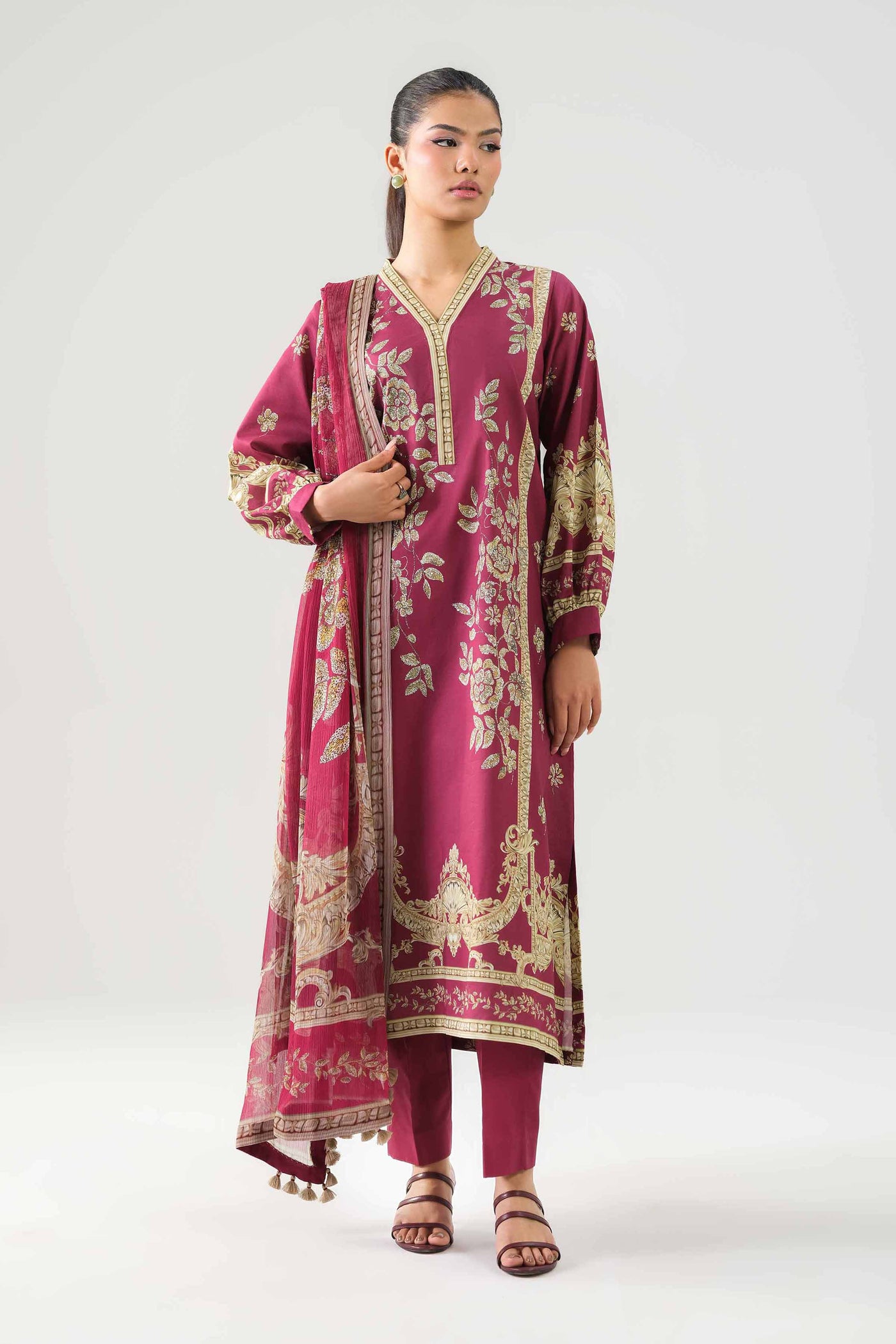 3 Piece Embroidered Lawn Suit