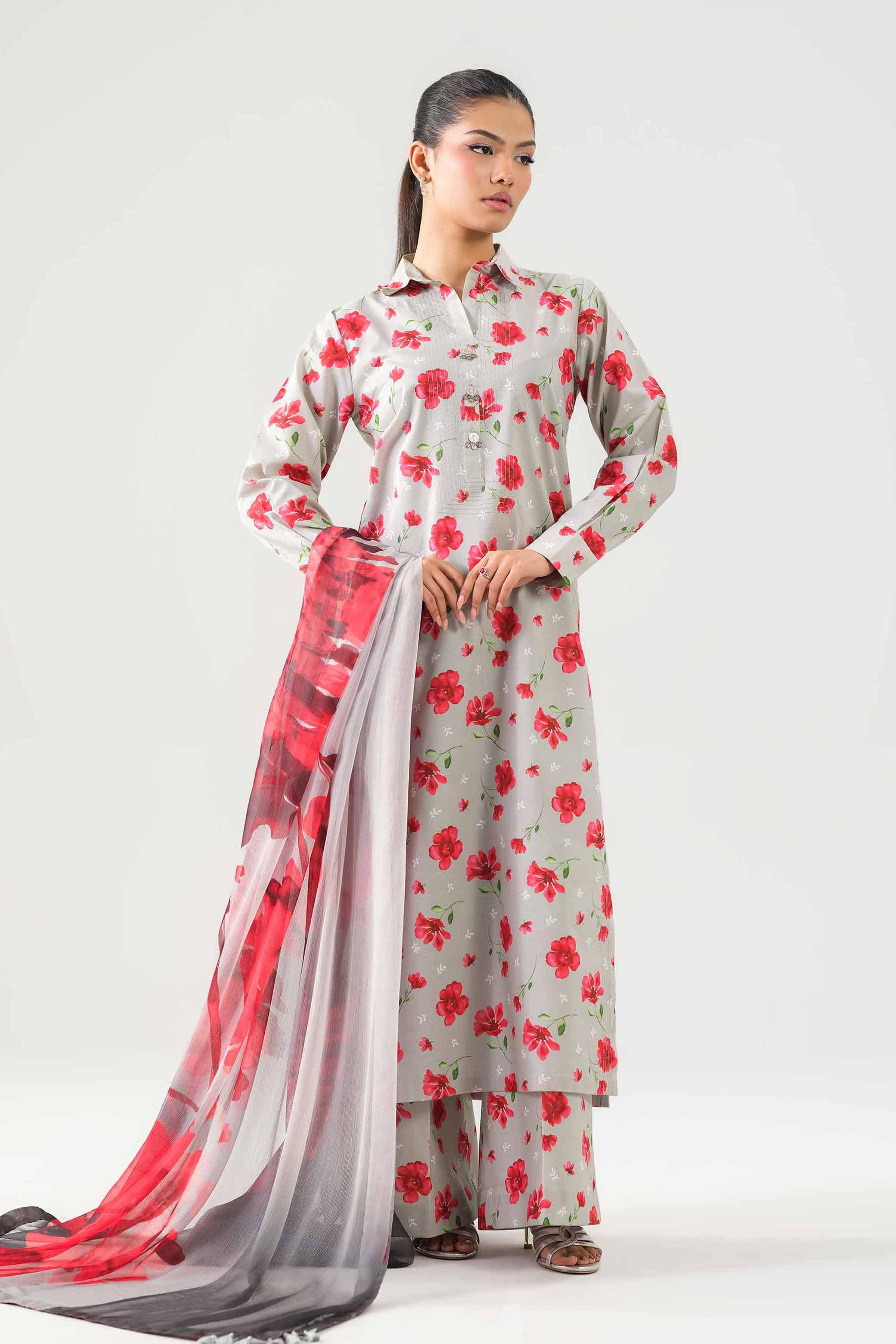 3 Piece - Digital Printed Suit - 42601253
