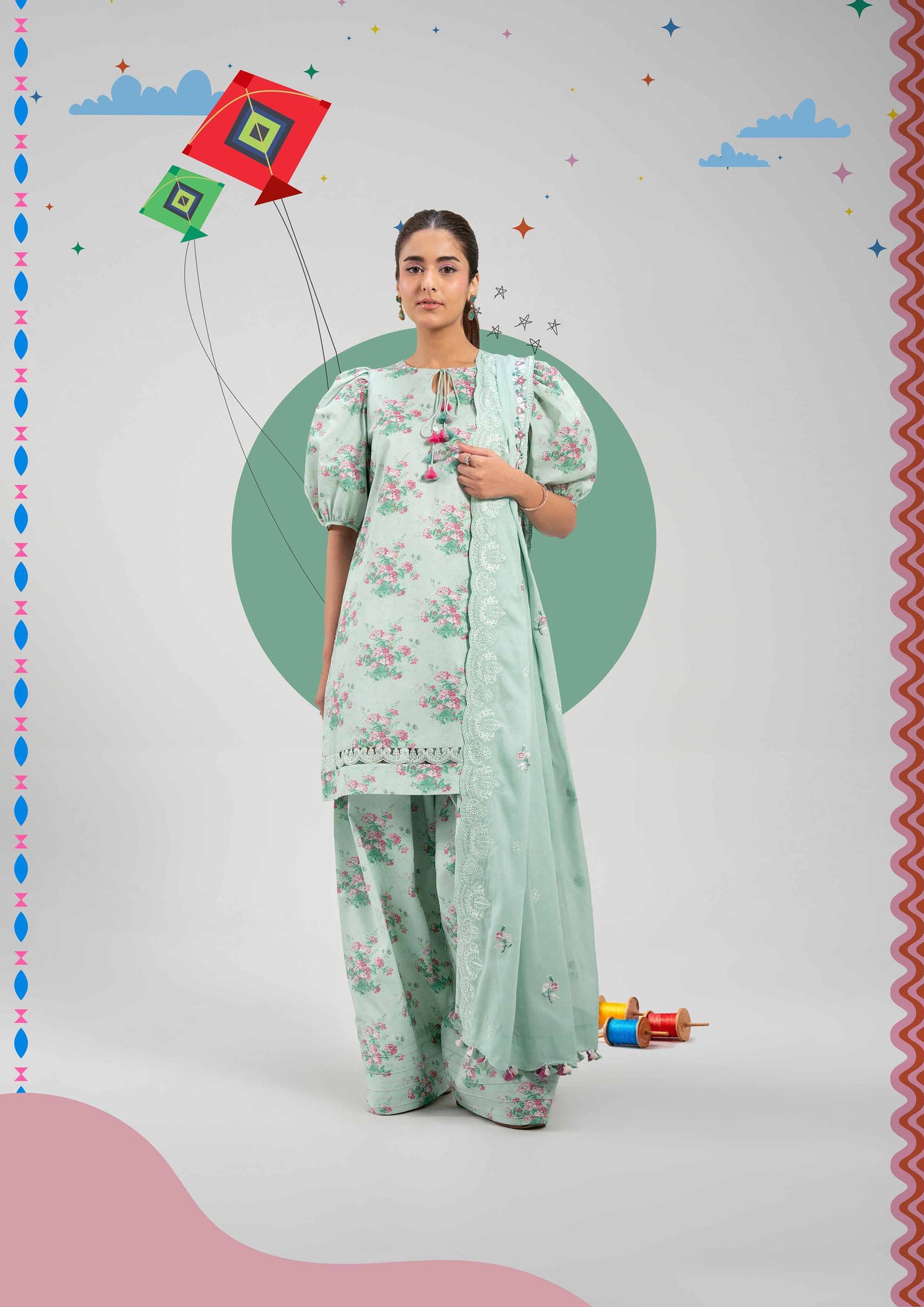 3 Piece Embroidered Lawn Suit