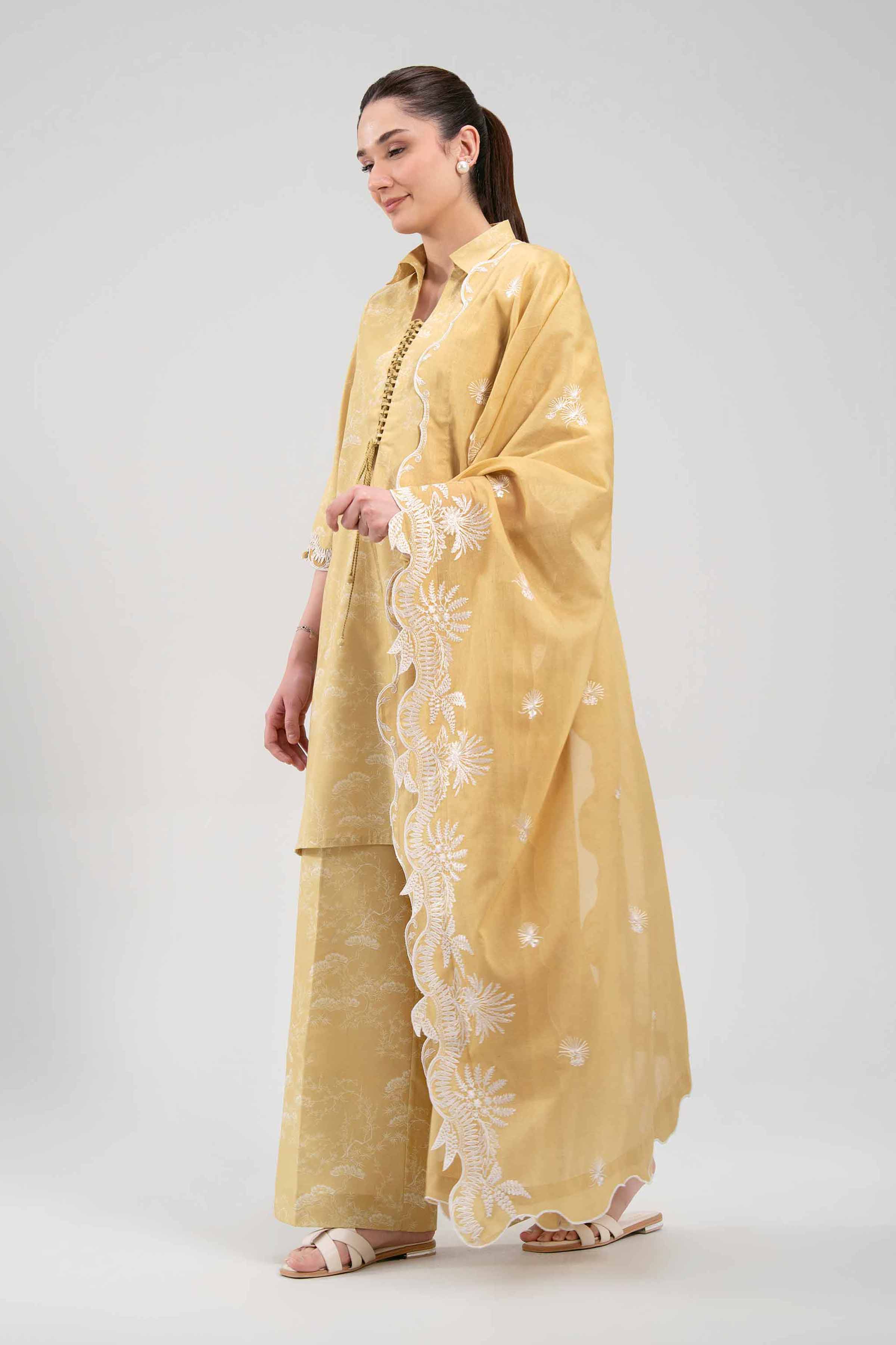 2 Piece Embroidered Dobby Lawn Suit