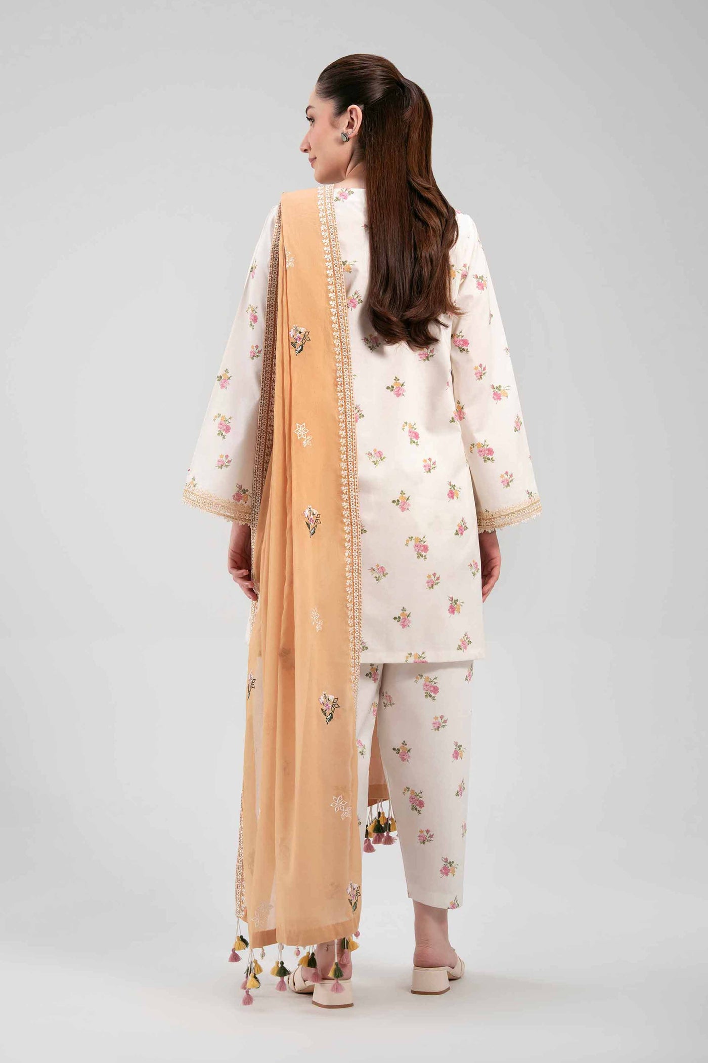 3 Piece Embroidered Dobby Lawn Suit