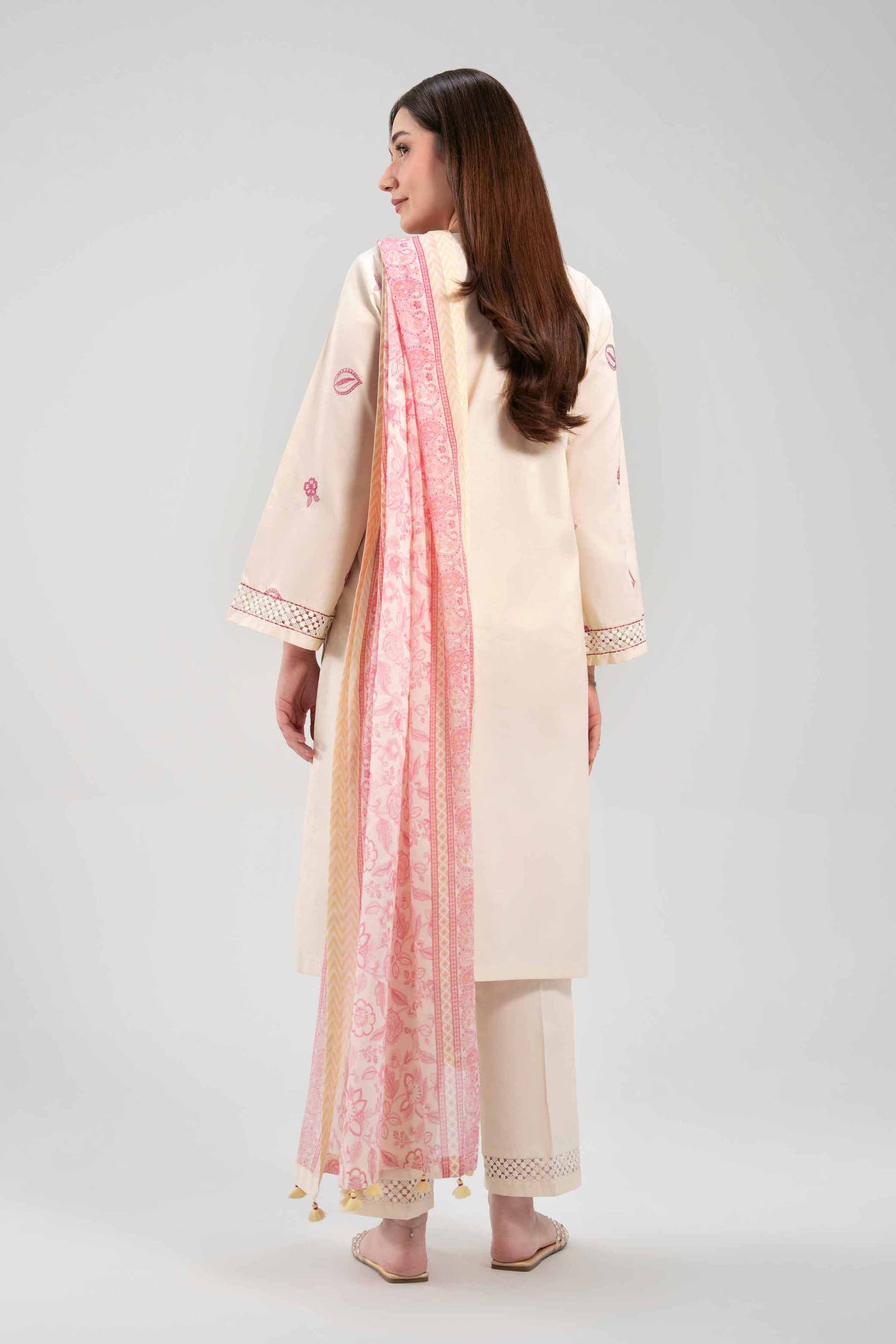 3 Piece Embroidered Dobby Jacquard Suit