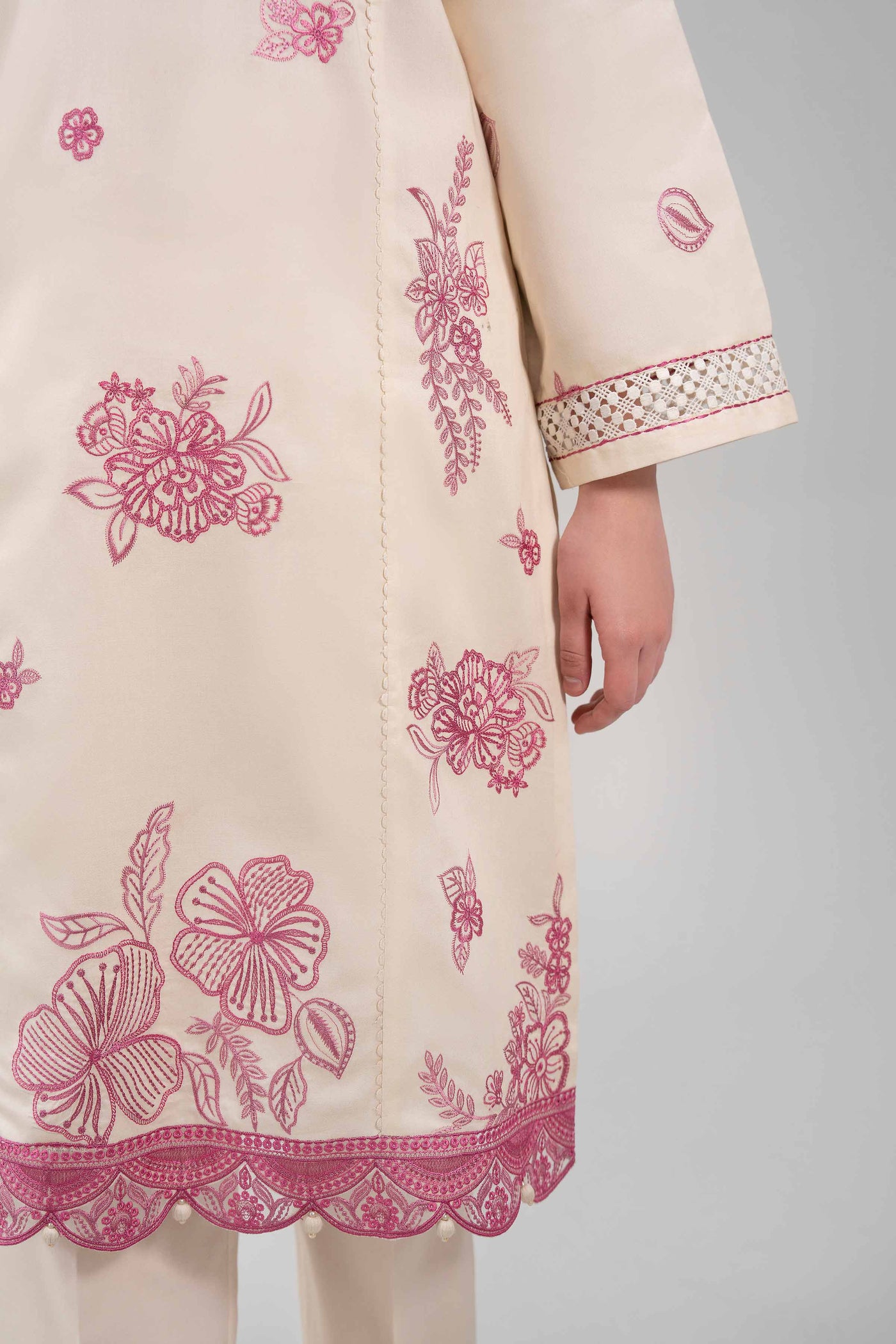 3 Piece Embroidered Dobby Jacquard Suit
