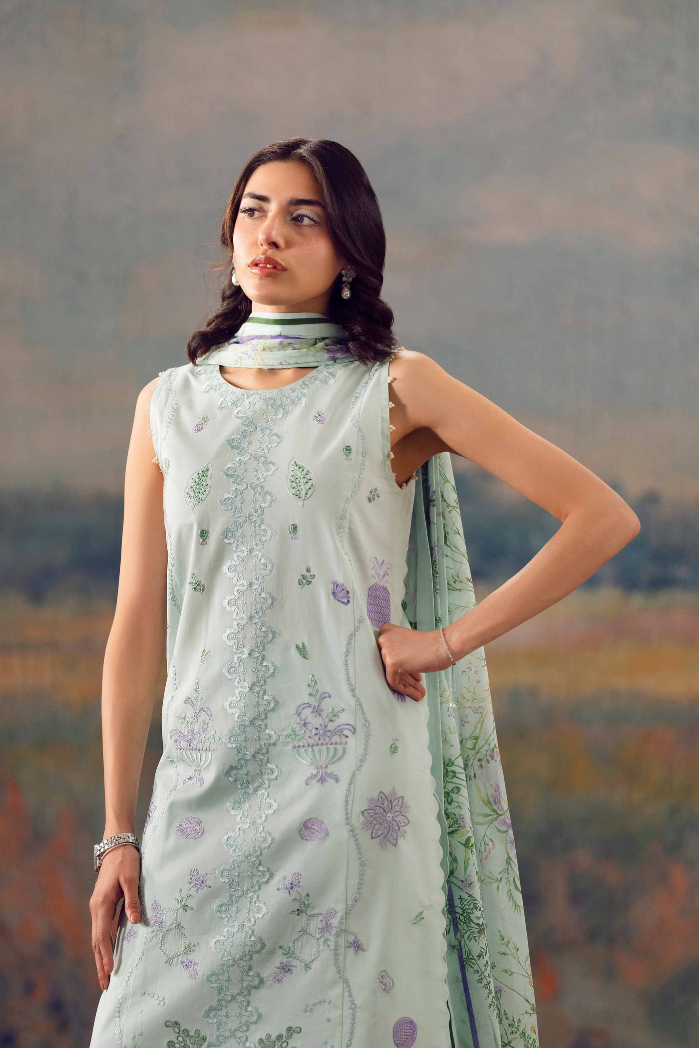 3 Piece Embroidered Lawn Suit