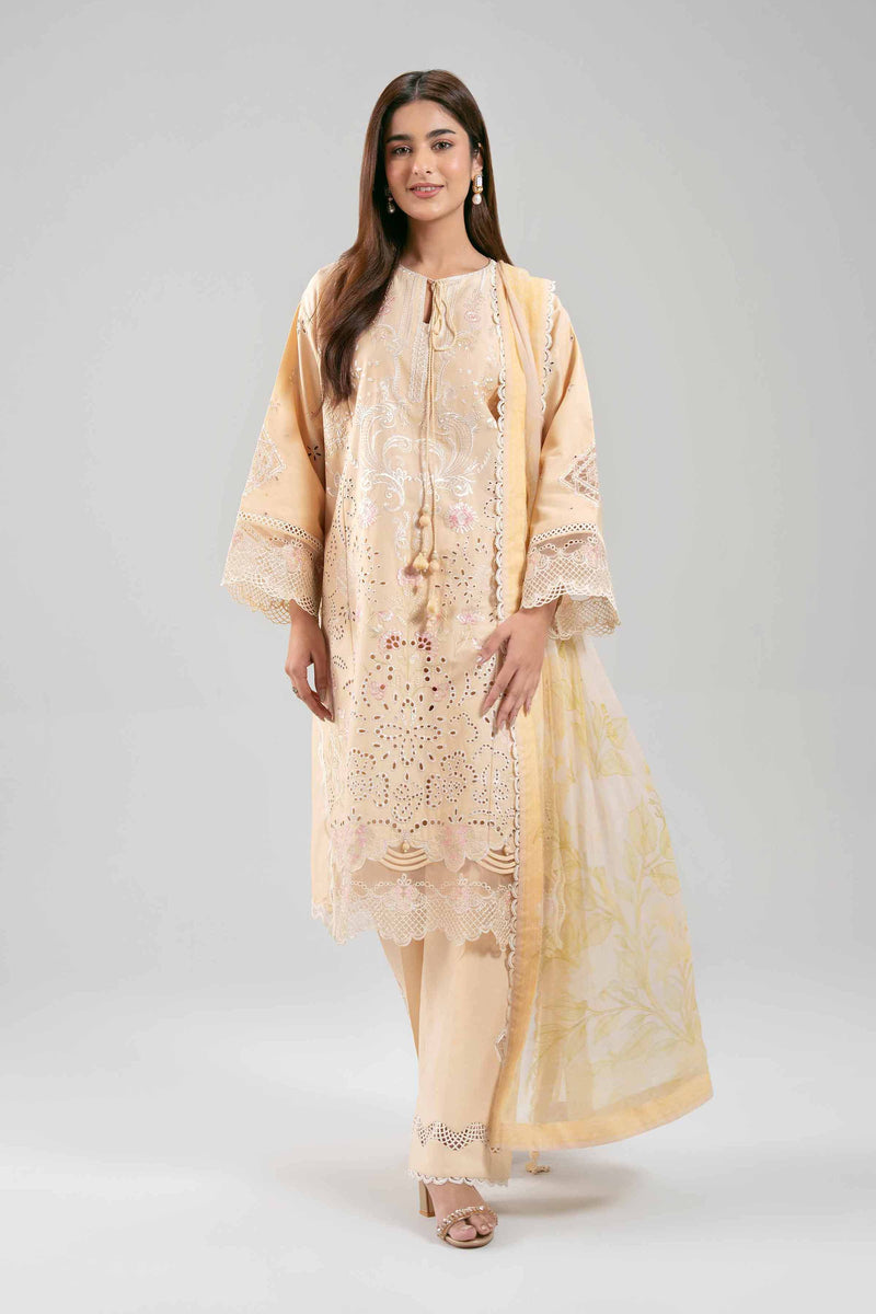 3 Piece - Digital Printed Embroidered Suit - 42601283
