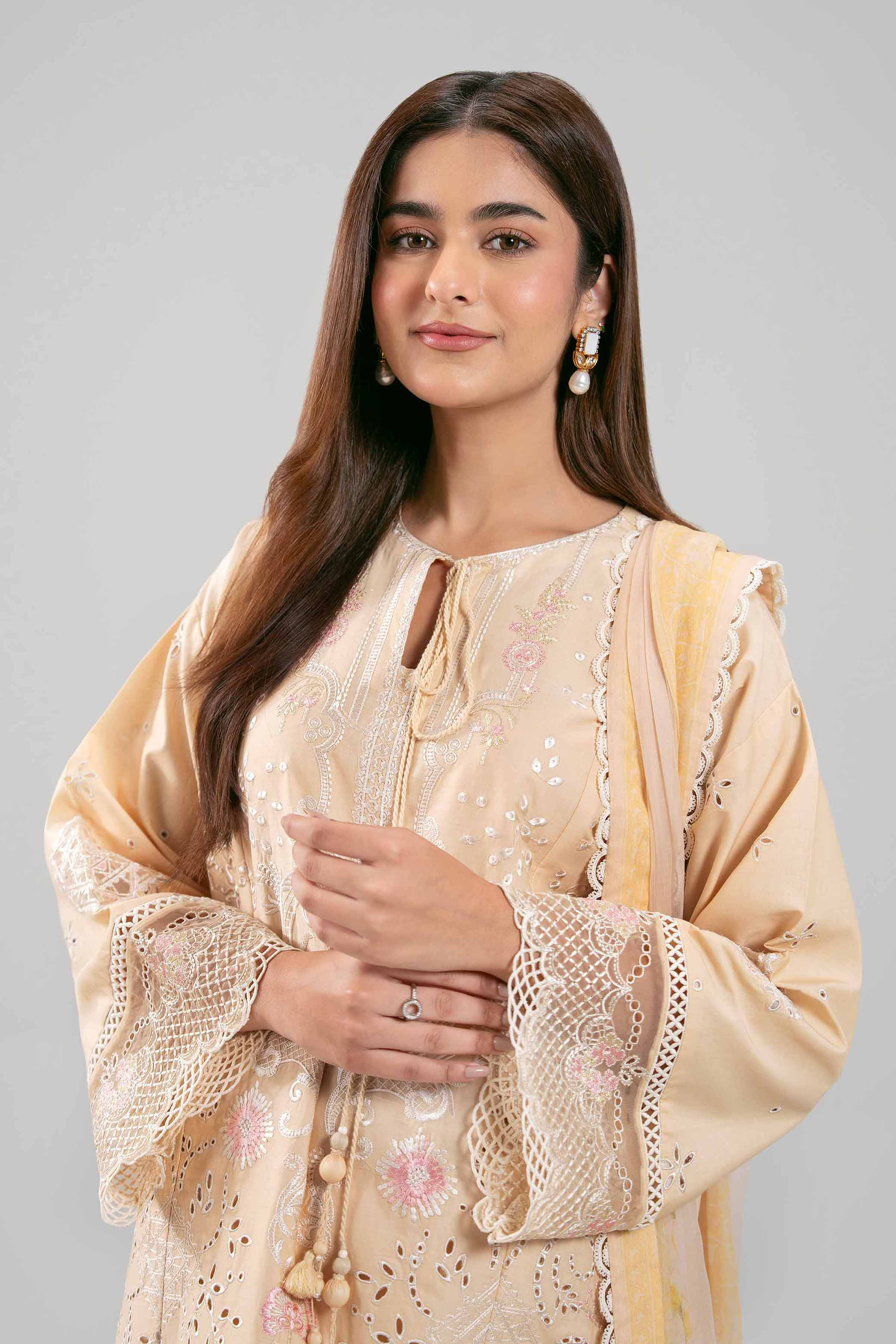 3 Piece - Digital Printed Embroidered Suit - 42601283