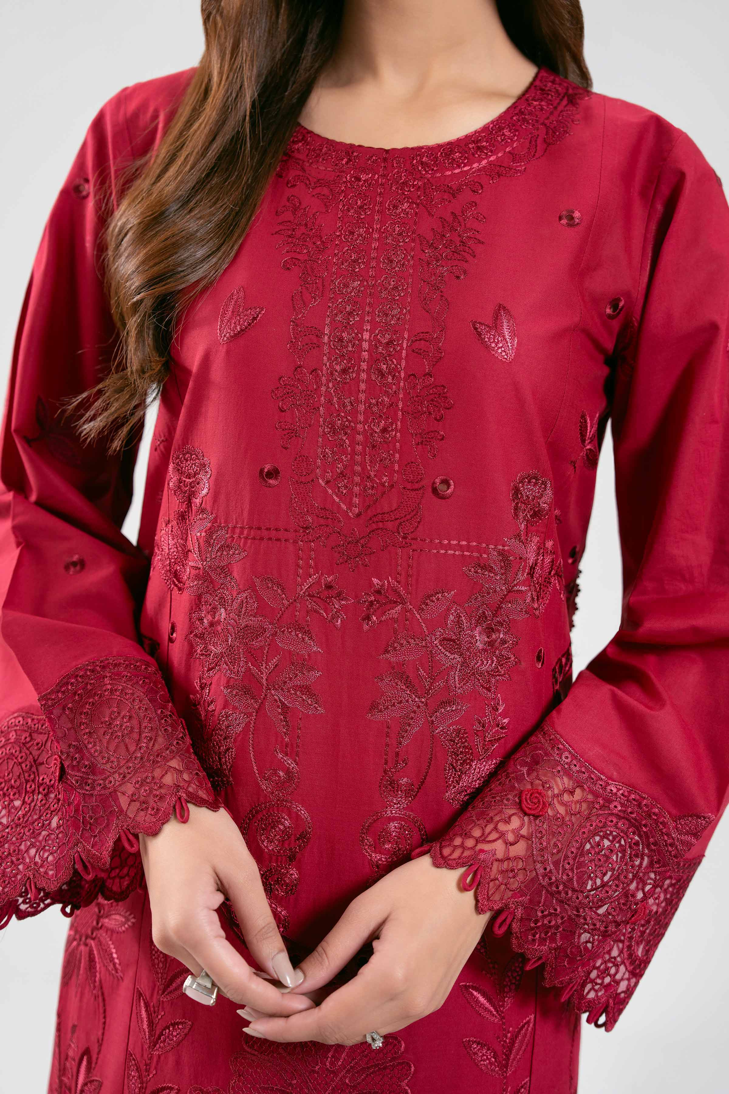 3 Piece - Digital Printed Embroidered Suit - 42601285