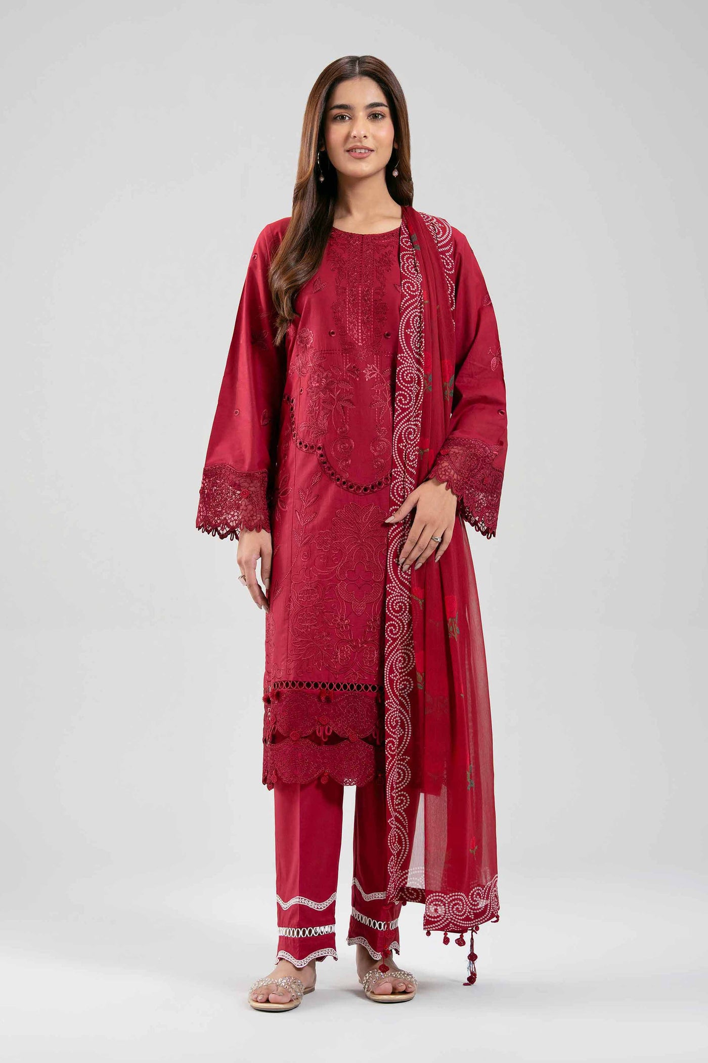 3 Piece Embroidered Lawn Suit