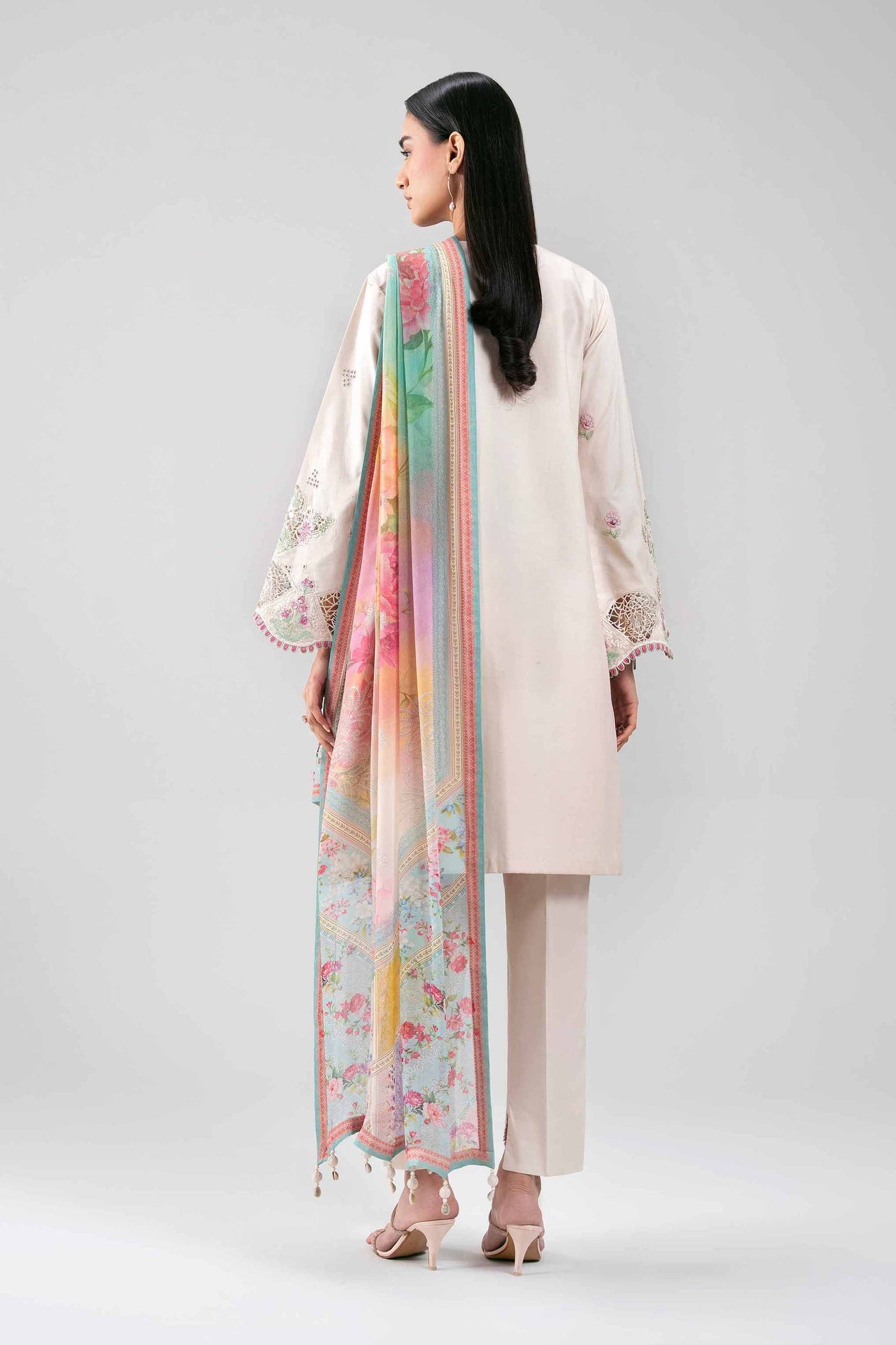 3 Piece Unstitched Embroidered Lawn Suit