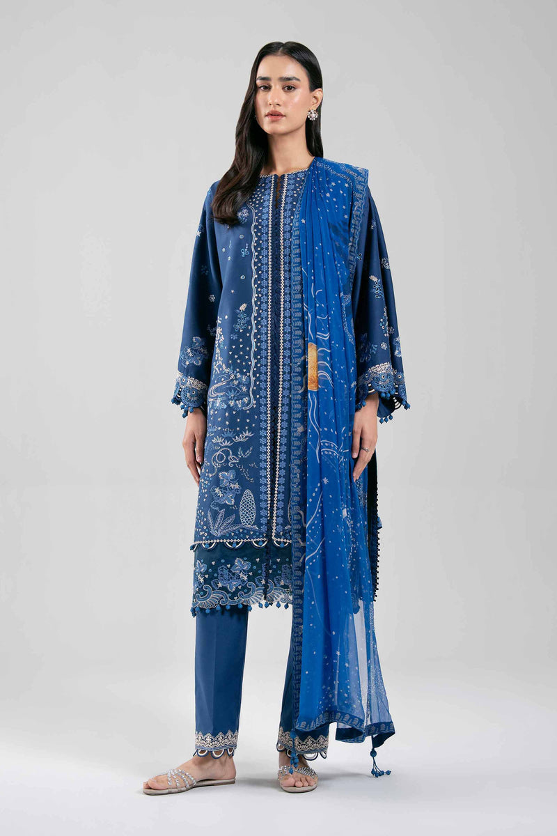 3 Piece - Digital Printed Embroidered Suit - 42601303