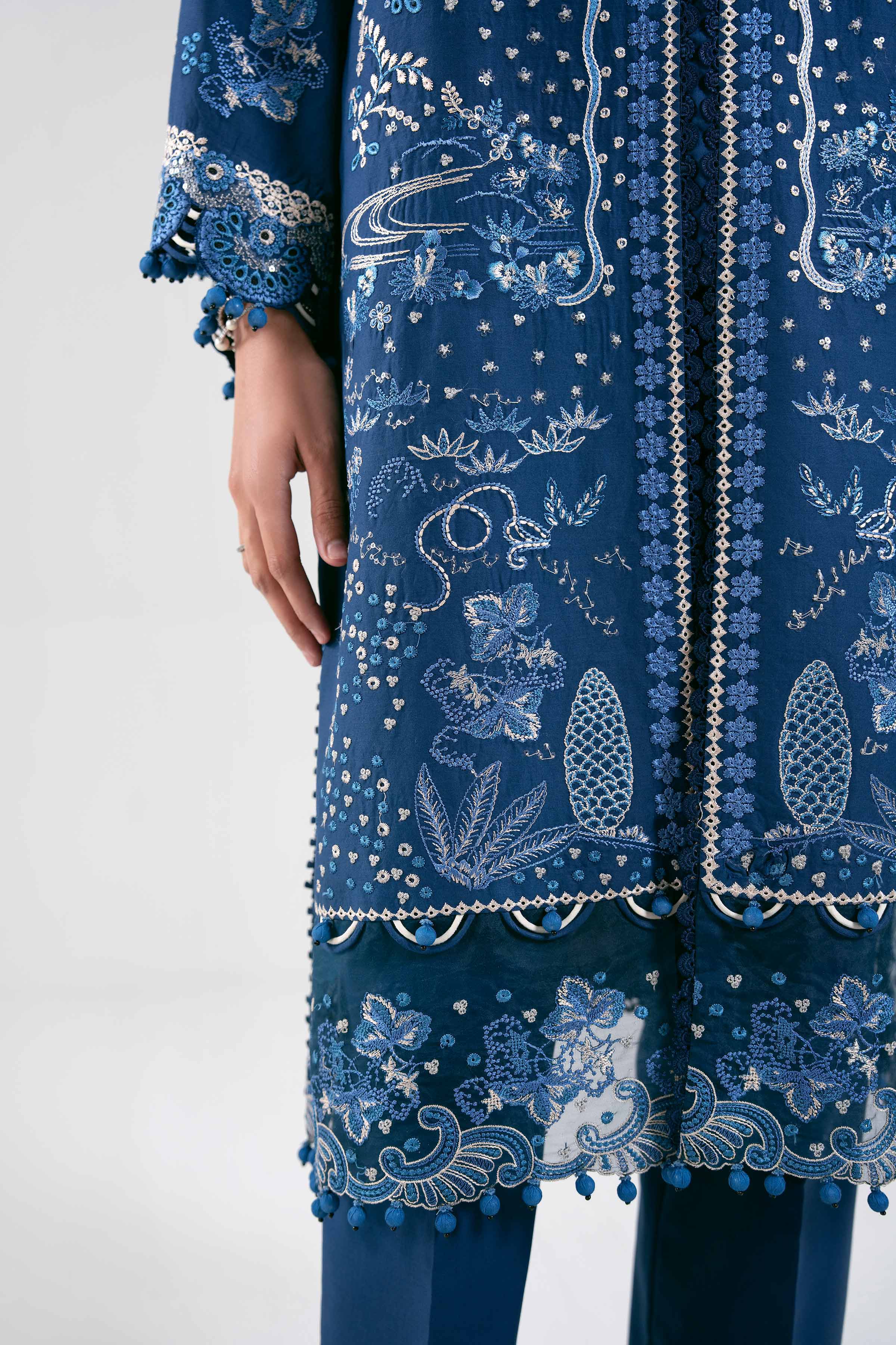 3 Piece - Digital Printed Embroidered Suit - 42601303