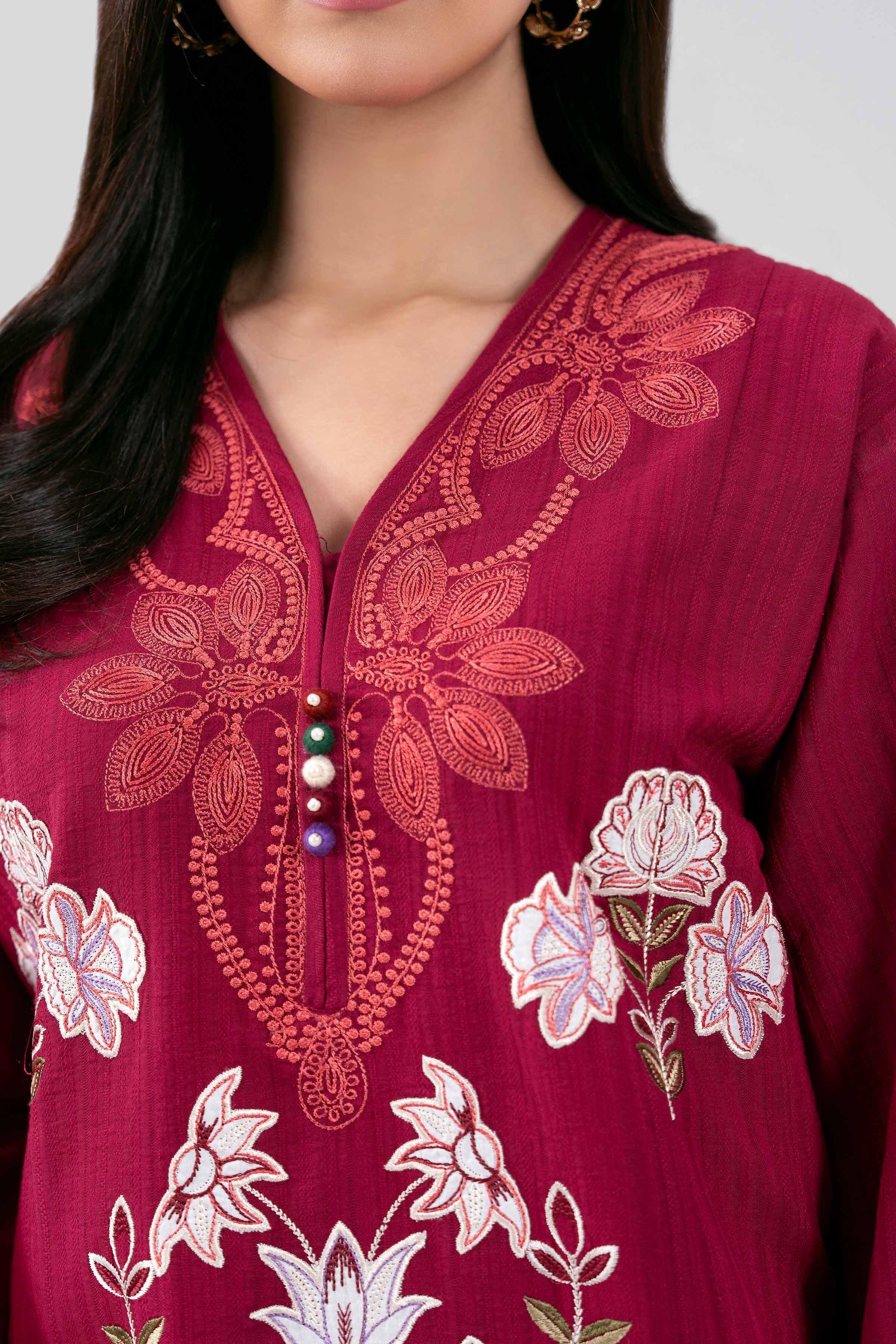 3 Piece - Digital Printed Embroidered Suit - 42601313