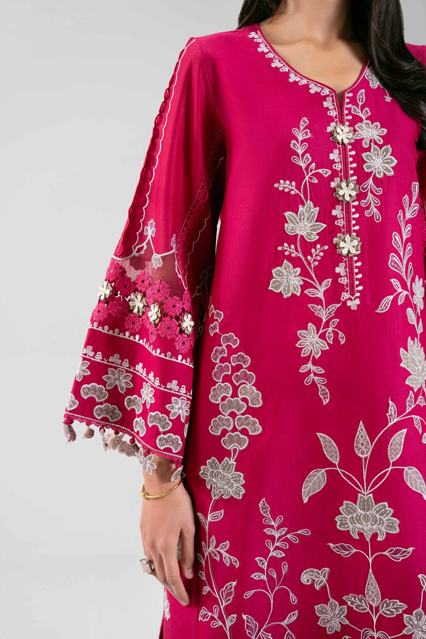 3 Piece - Digital Printed Embroidered Suit - 42601316
