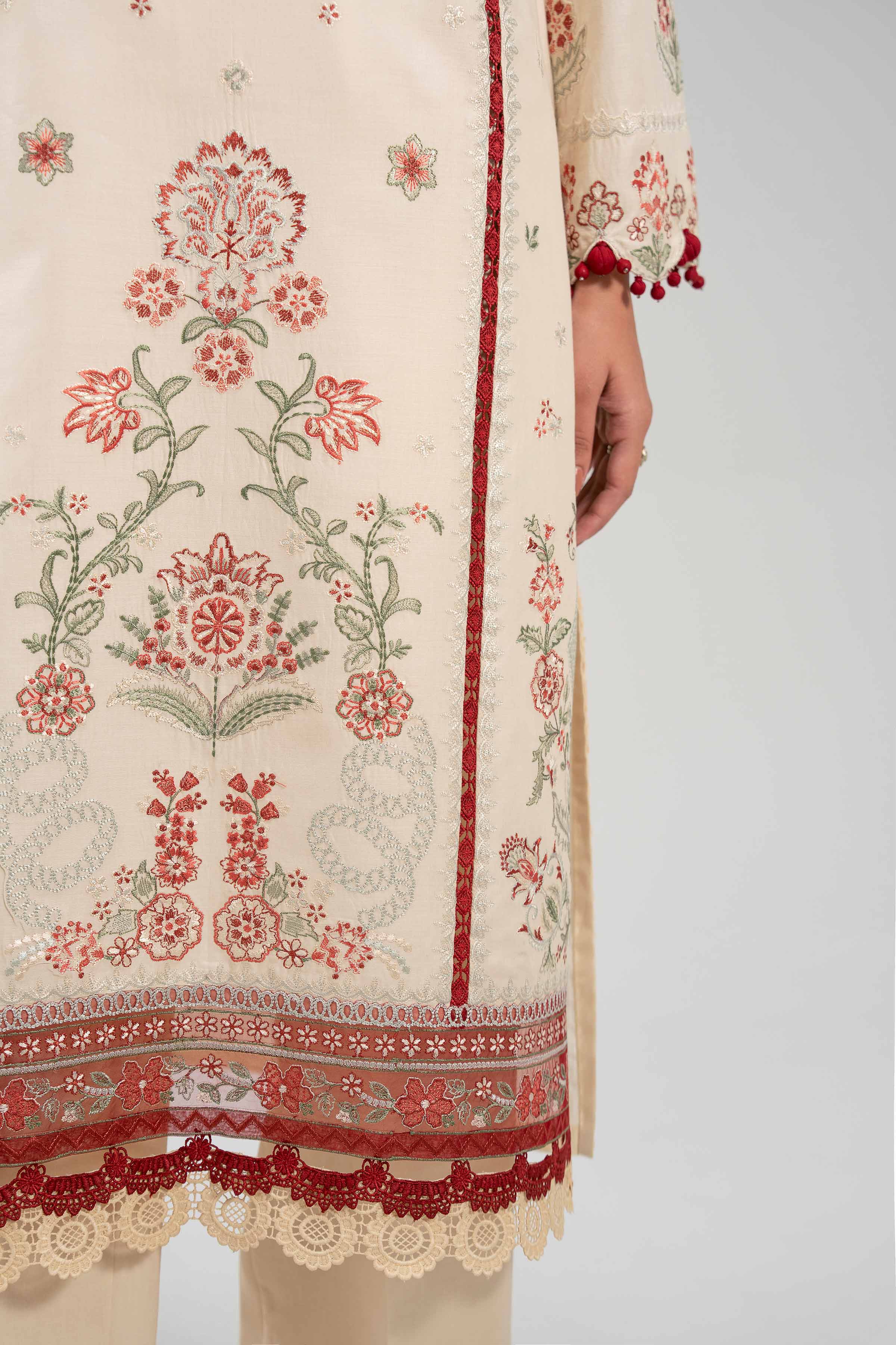 3 Piece - Digital Printed Embroidered Suit - 42601322