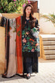 3 Piece Embroidered Raw Silk Suit
