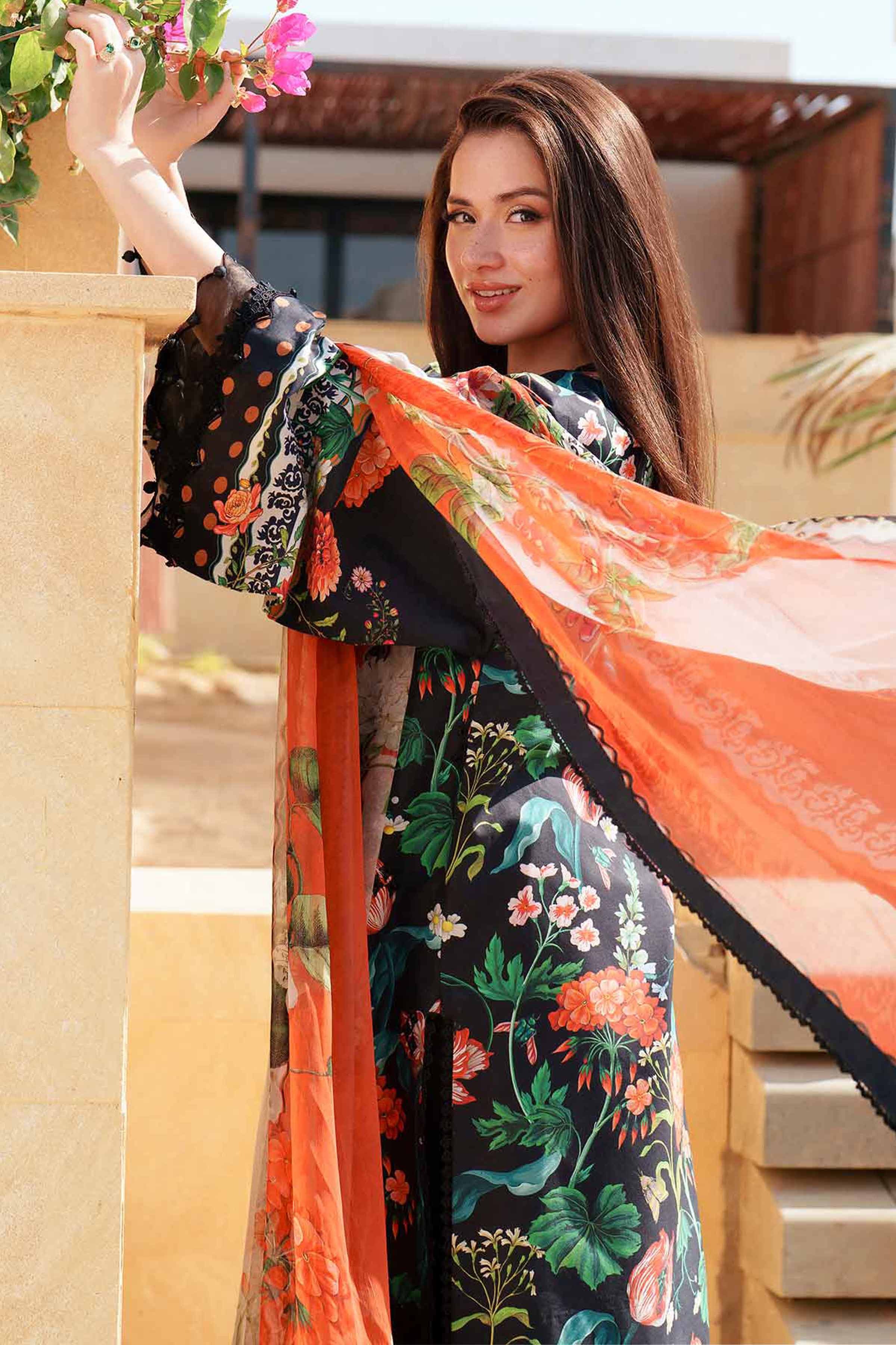 3 Piece - Digital Printed Embroidered Suit - 42601324
