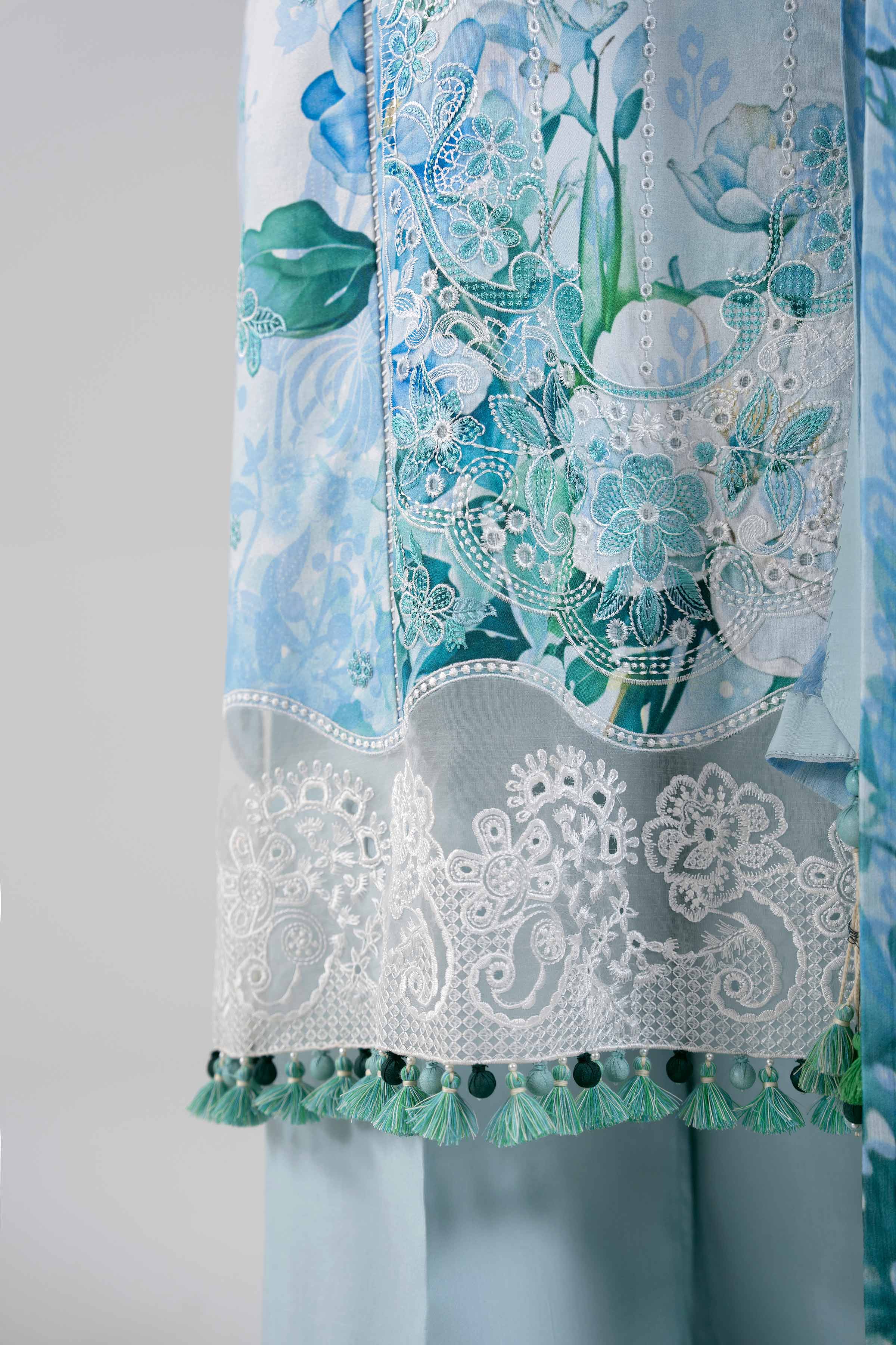 3 Piece - Digital Printed Embroidered Suit - 42601330