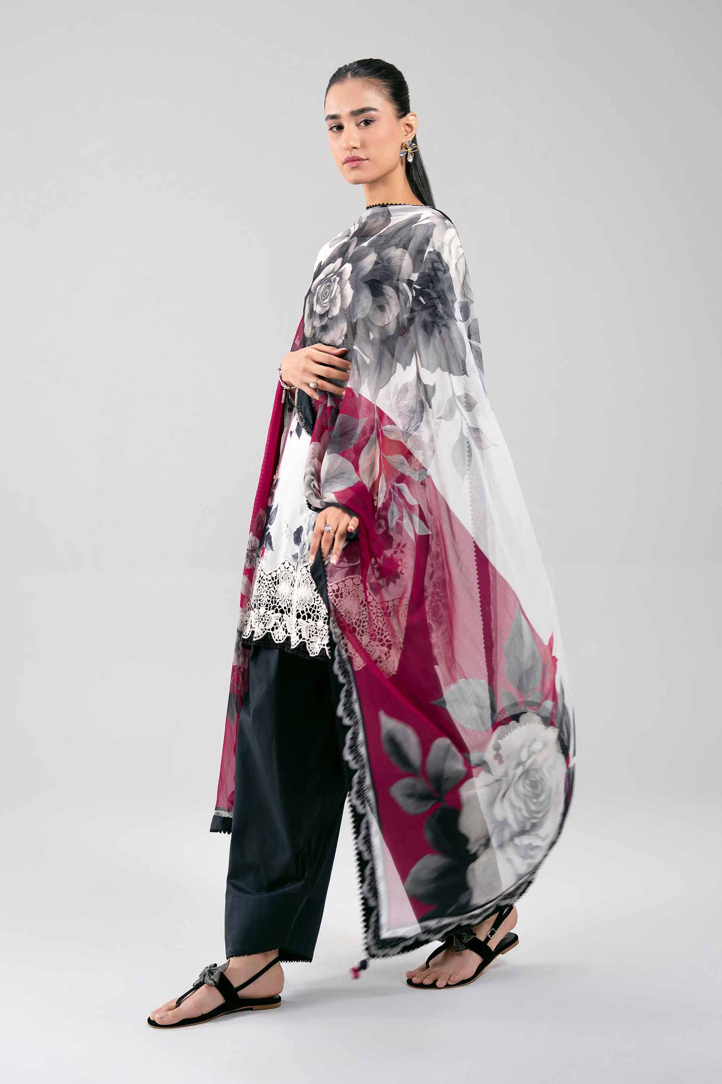 3 Piece - Digital Printed Embroidered Suit - 42601332
