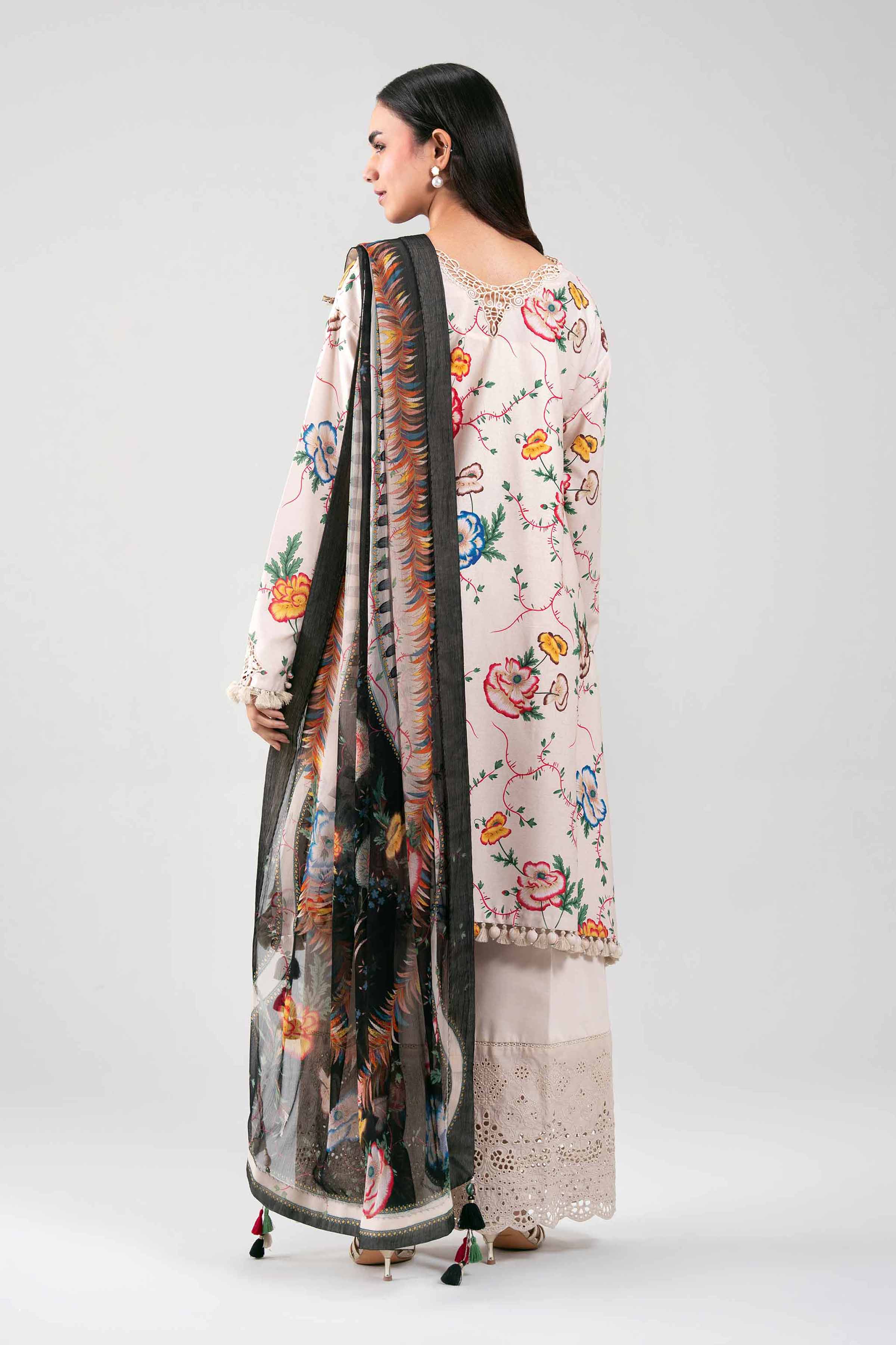 3 Piece - Digital Printed Embroidered Suit - 42601333