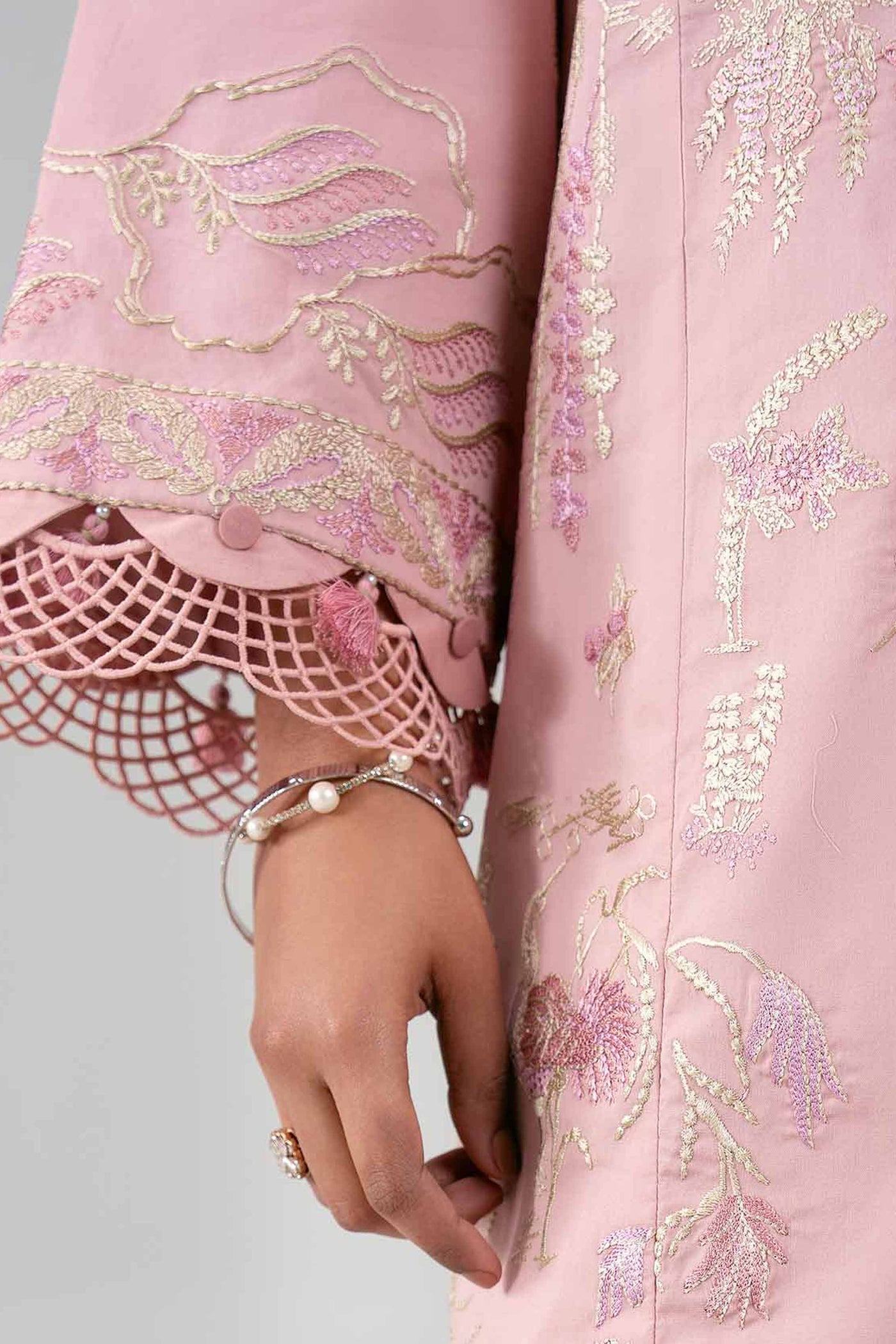 3 Piece Embroidered Dobby Lawn Suit