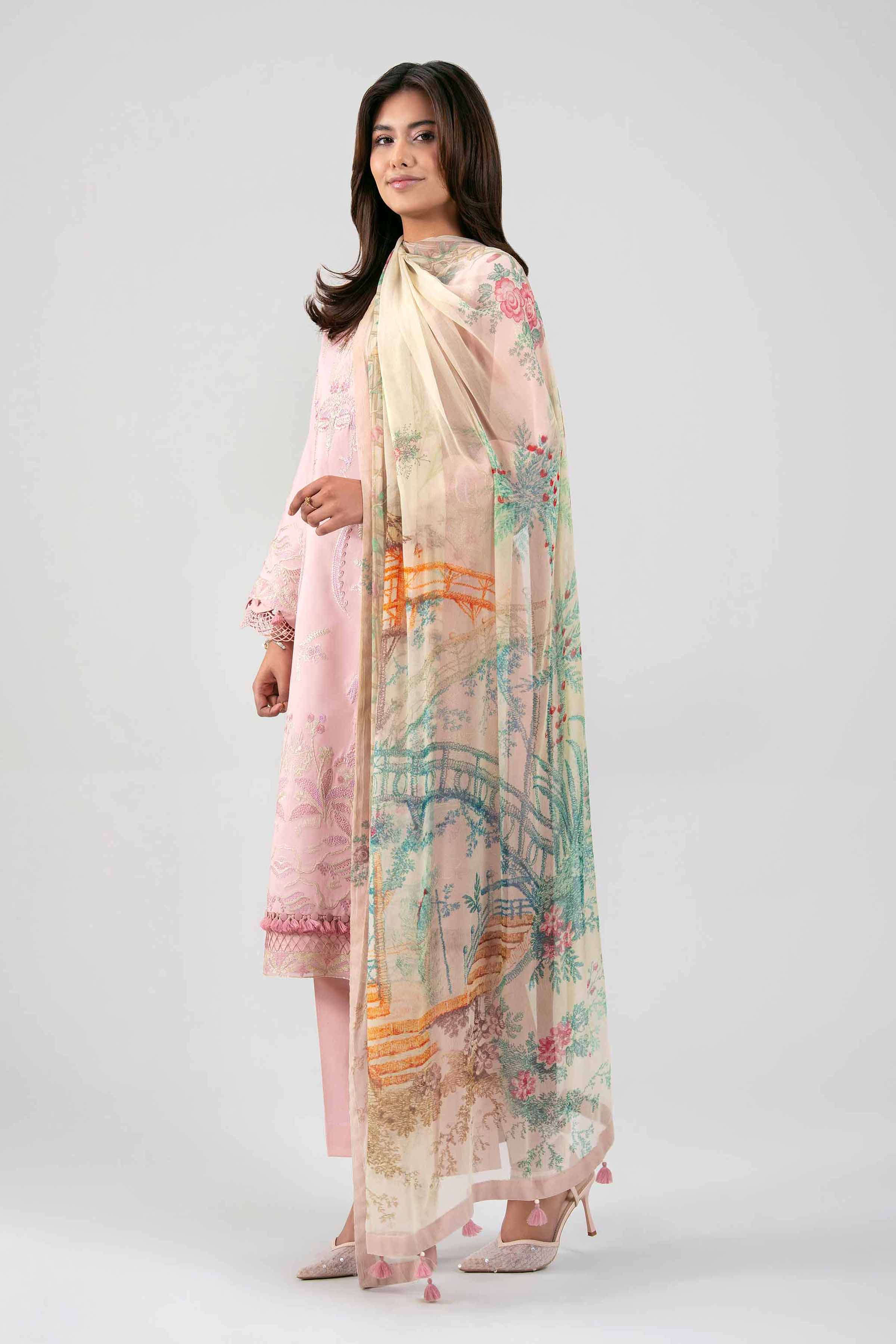 3 Piece - Digital Printed Embroidered Suit - 42601337