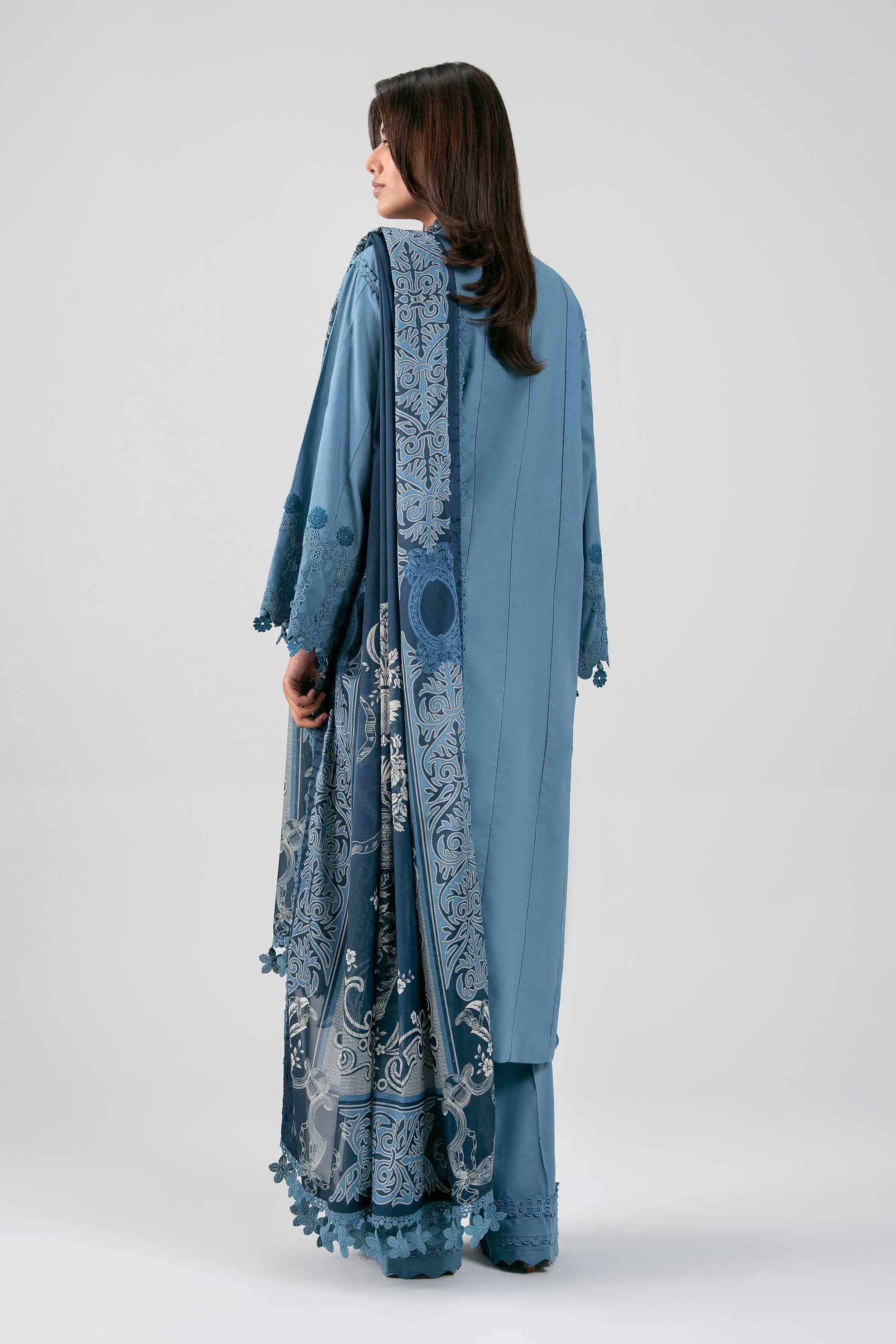 3 Piece - Digital Printed Embroidered Suit - 42601347