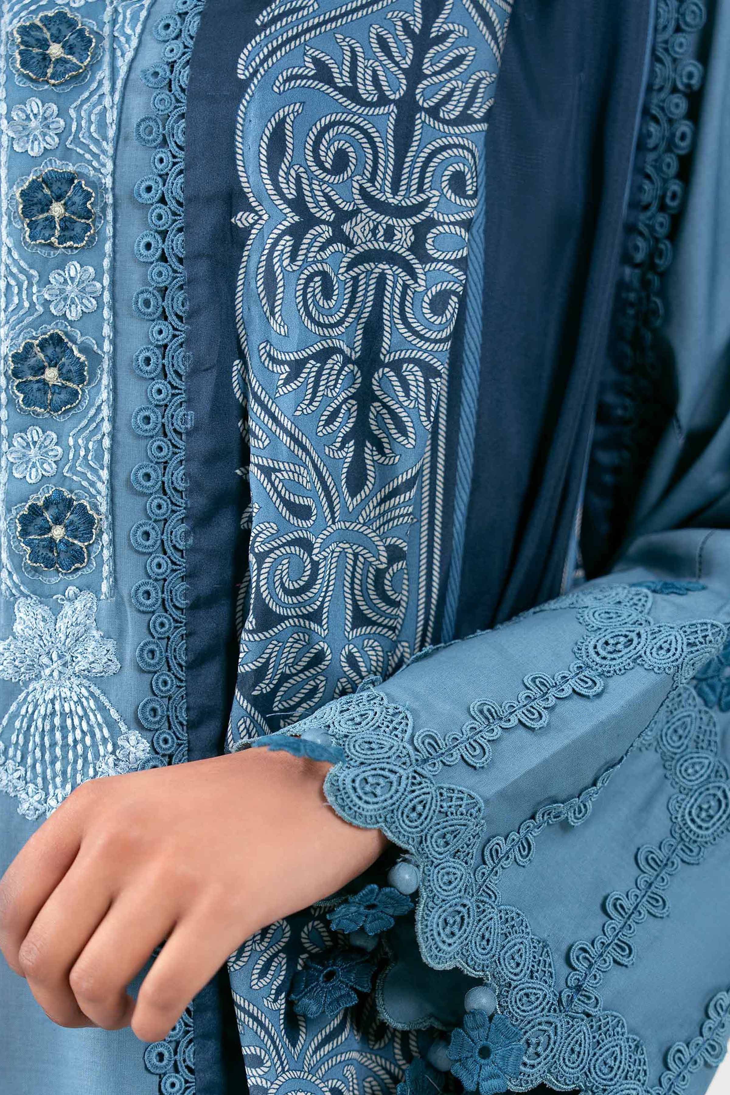 3 Piece - Digital Printed Embroidered Suit - 42601347