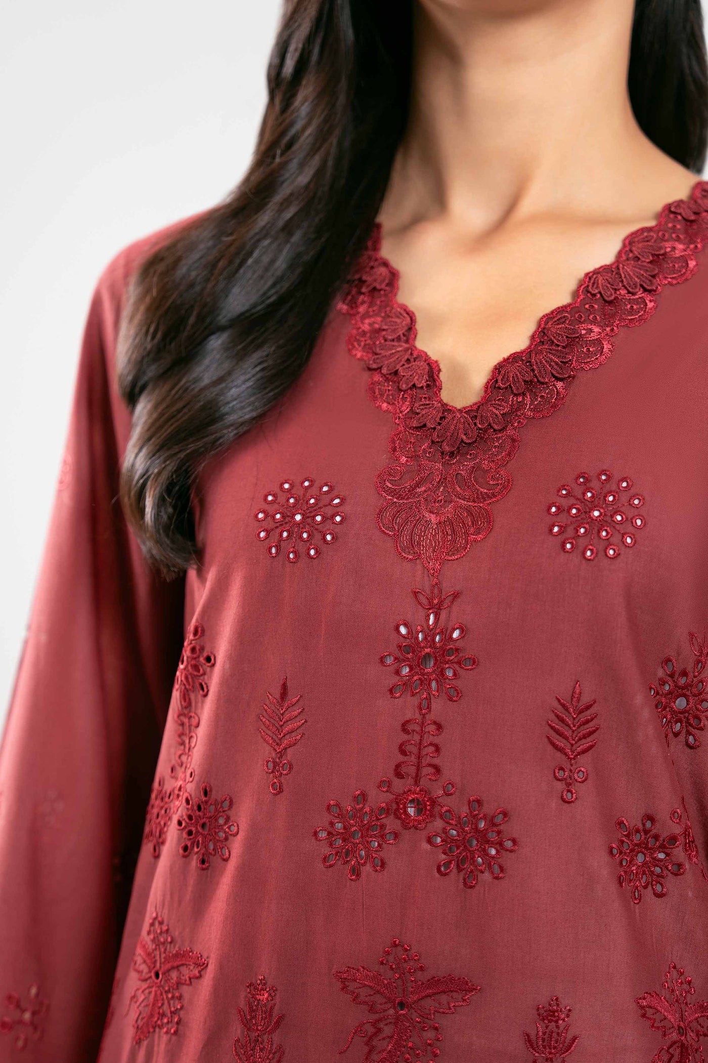 3 Piece Embroidered Chiffon Suit