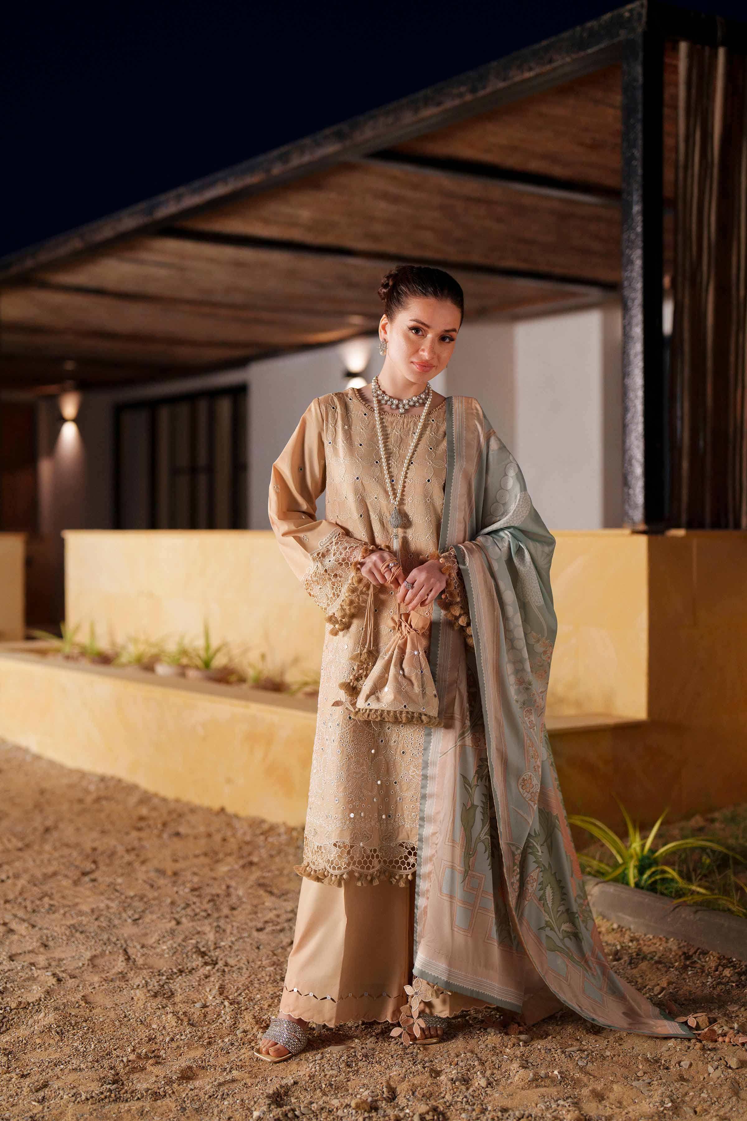 2 Piece Embellished Organza Suit